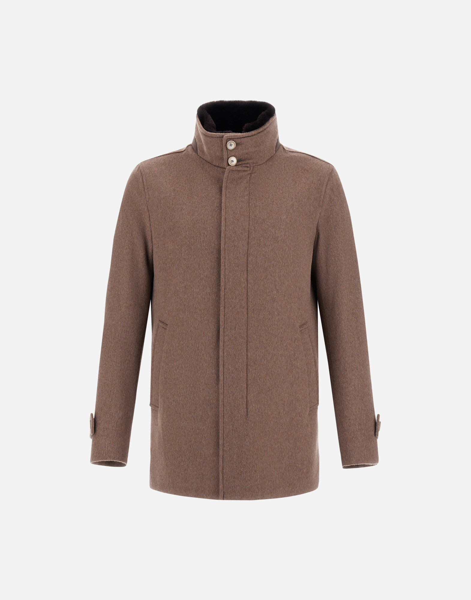 Herno Carcoat In Pureâ Cashmere In Brown