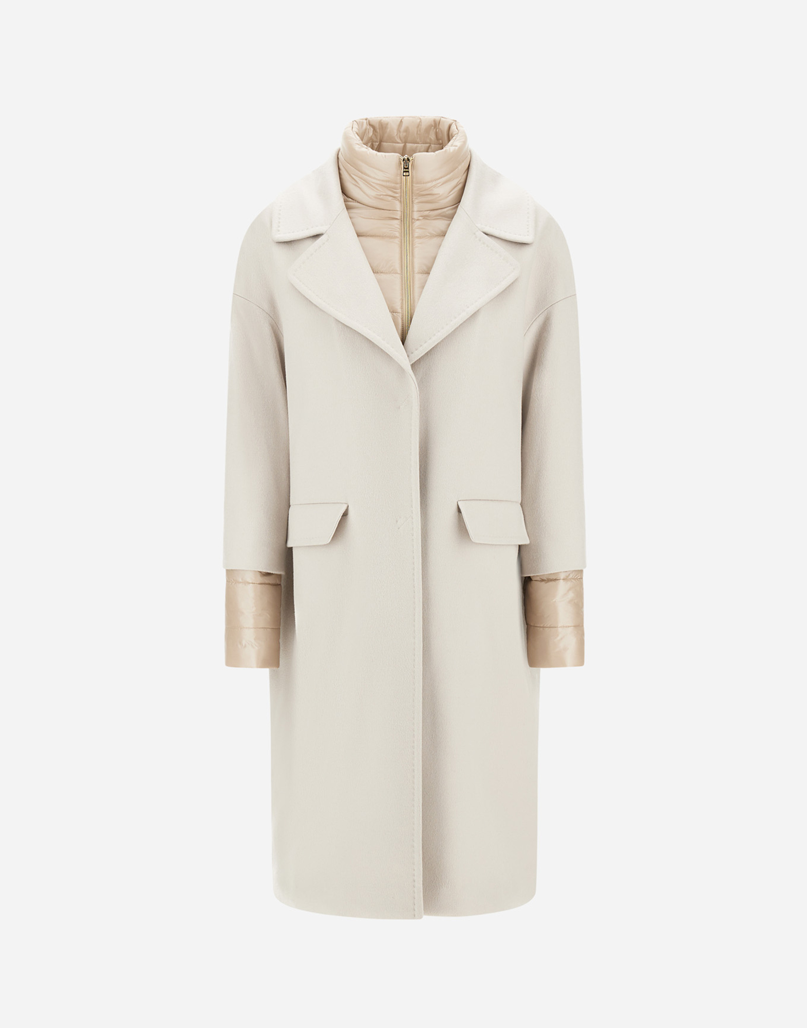 Herno Pure Cashmere And Nylon Ultralight Coat In Animal Print
