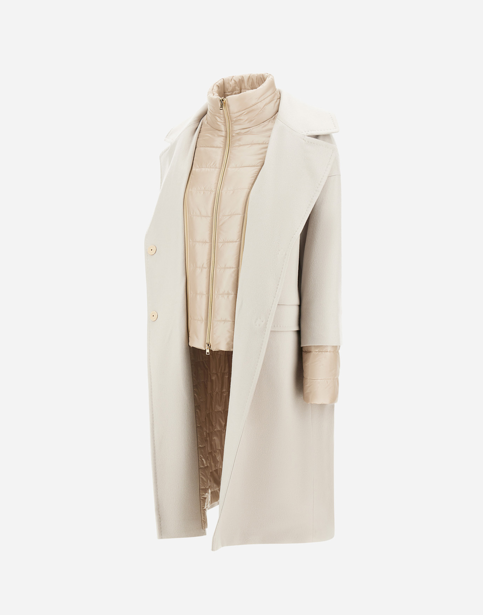 Herno Pure Cashmere And Nylon Ultralight Coat In Animal Print