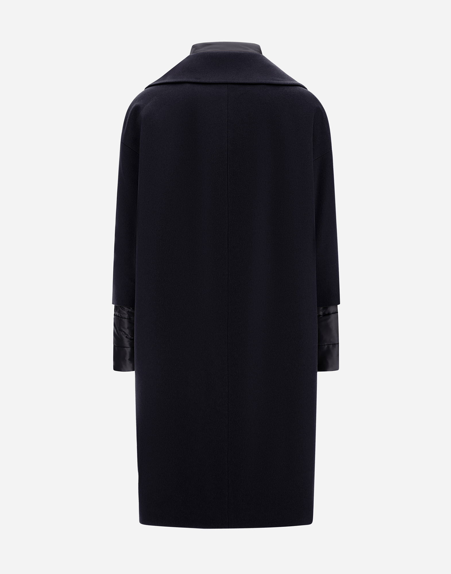 Herno Coat In Pure Cashmere And Nylon Ultralight In Blue