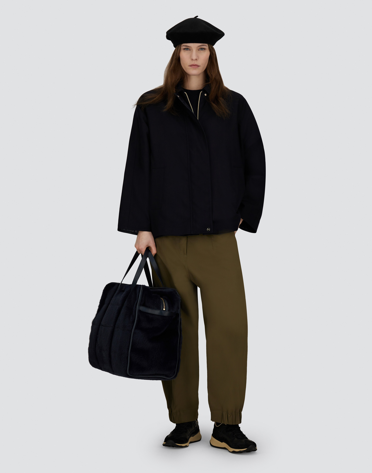 Herno Jacket In Fluid Wool And Nylon Ultralight In Blue