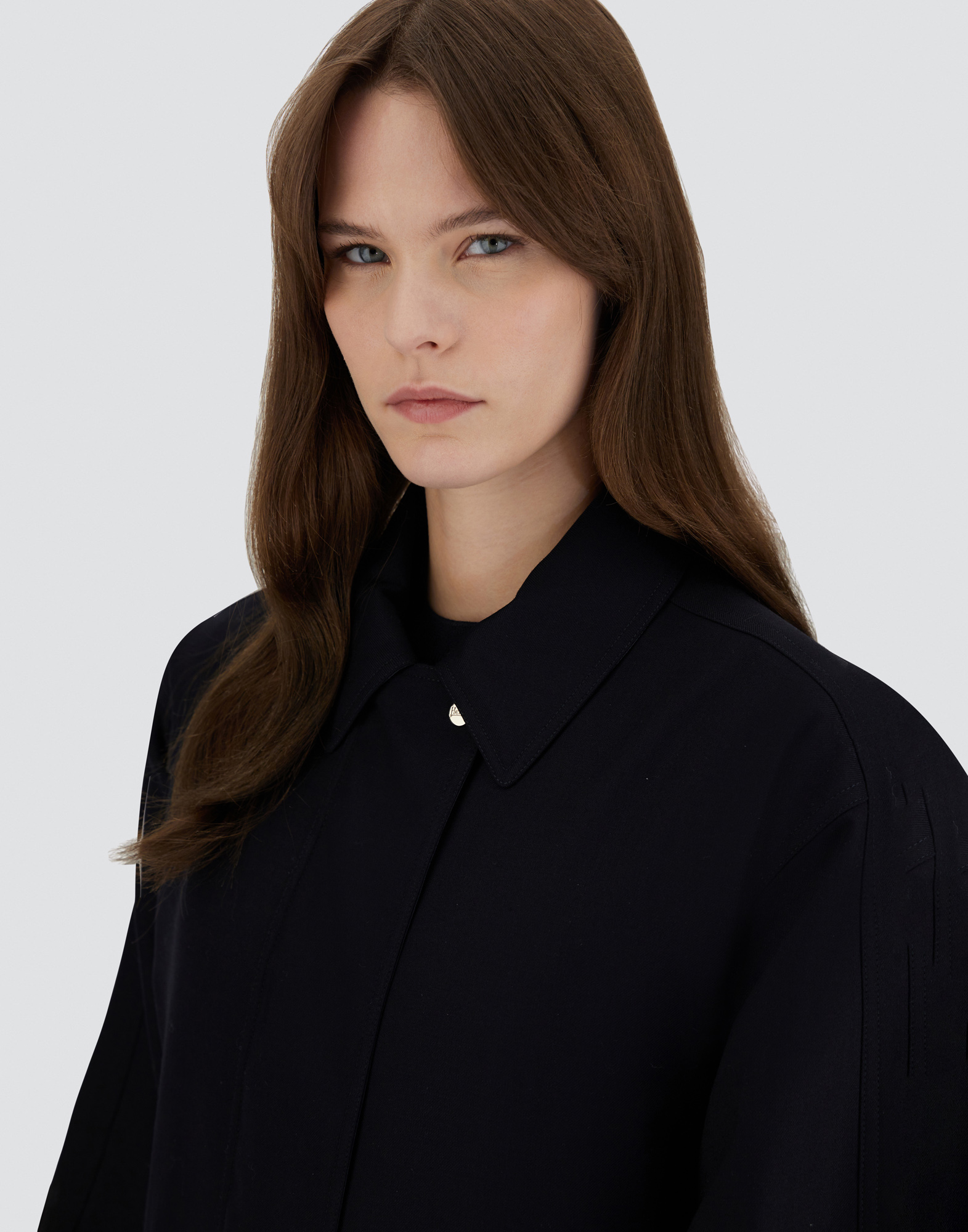 Herno Jacket In Fluid Wool And Nylon Ultralight In Blue