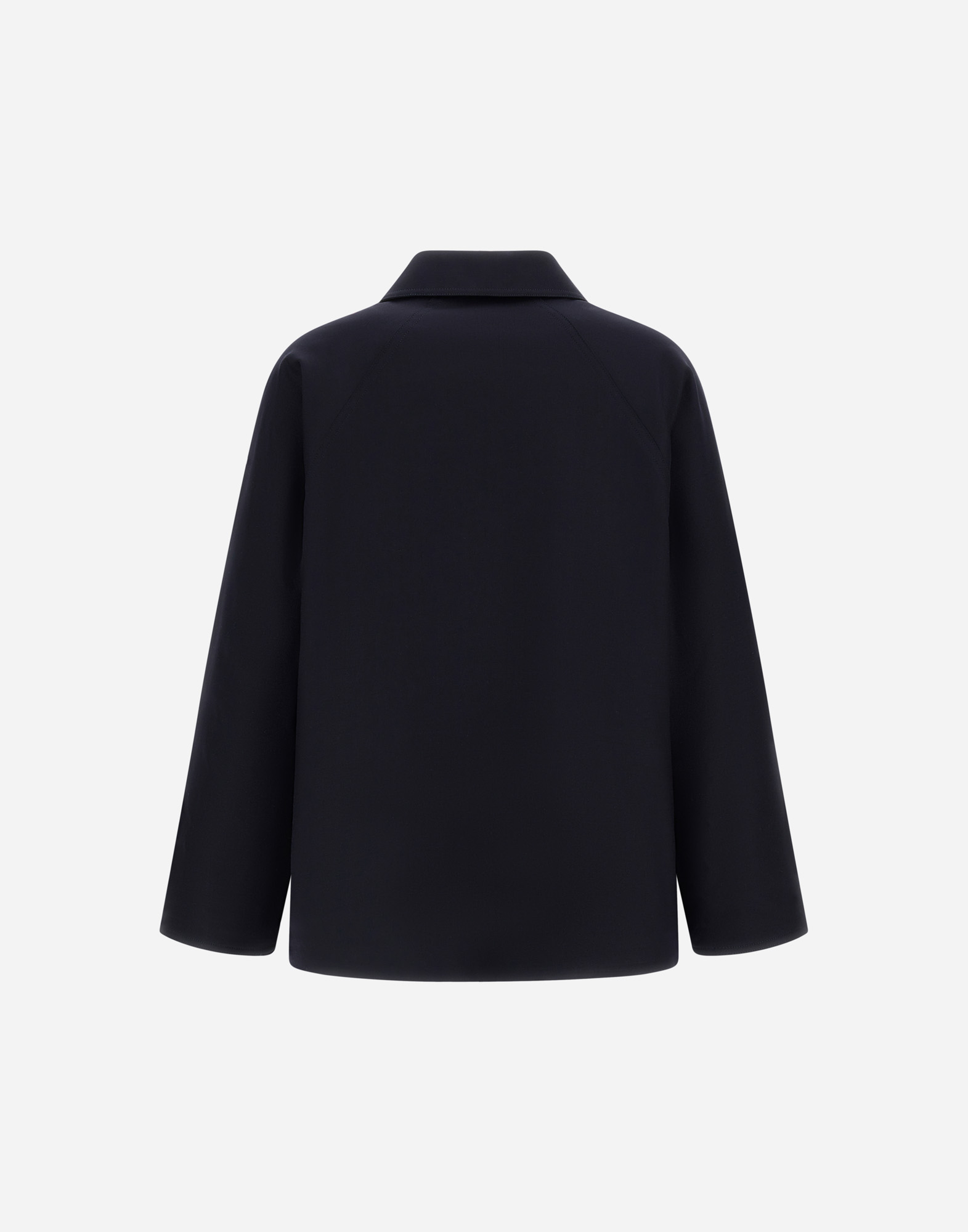 Herno Jacket In Fluid Wool And Nylon Ultralight In Blue