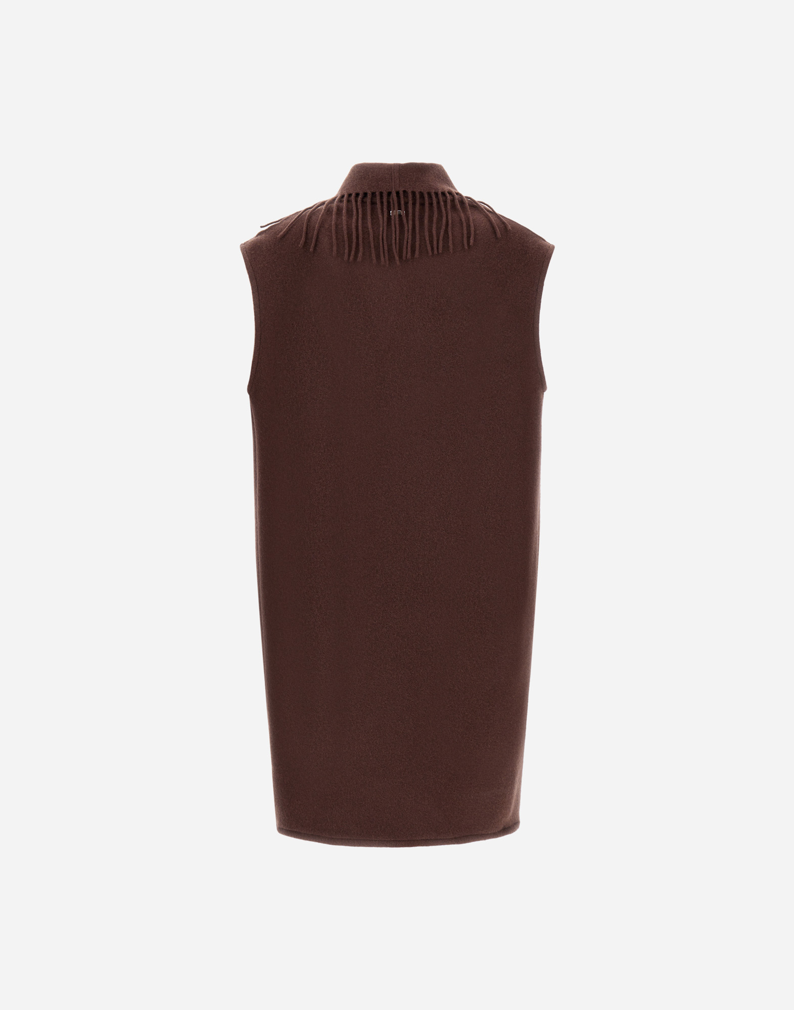 Herno Fringe Vest Casual Jacket In Brown