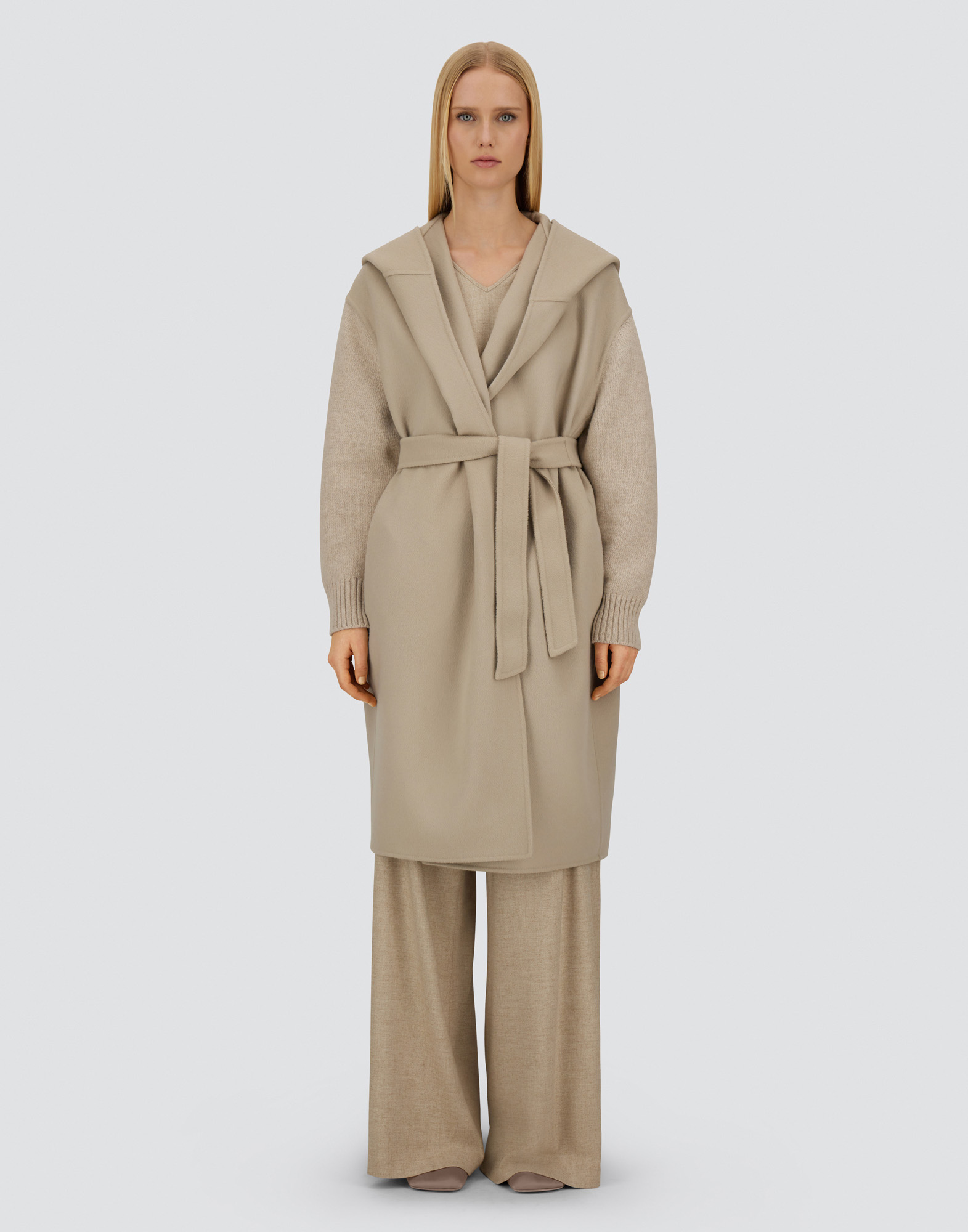 Herno Resort Coat In Double Faced Pure Wool In Brown