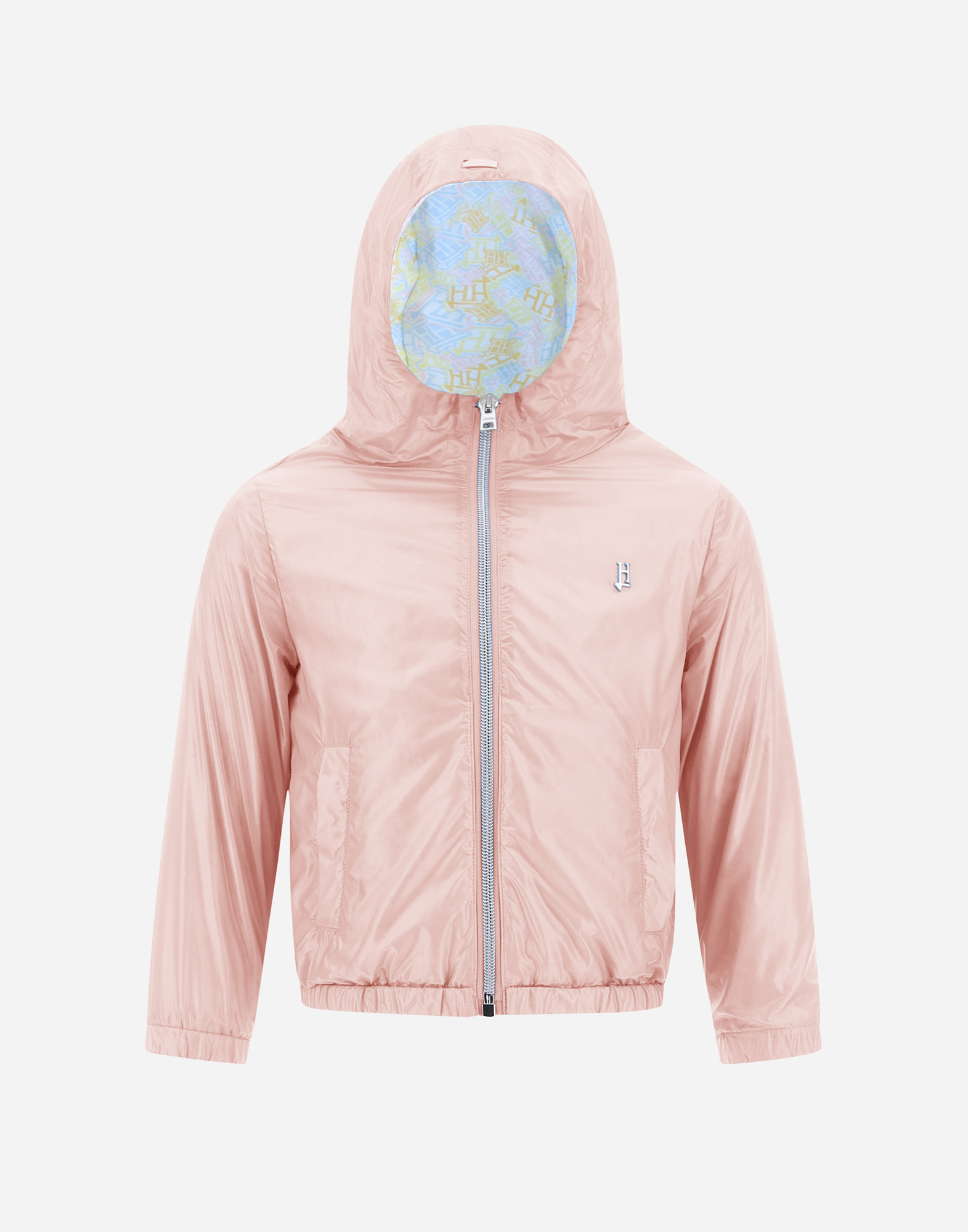 Herno Bomber Jacket In Nylon Ultralight And New H Baby In Light Pink