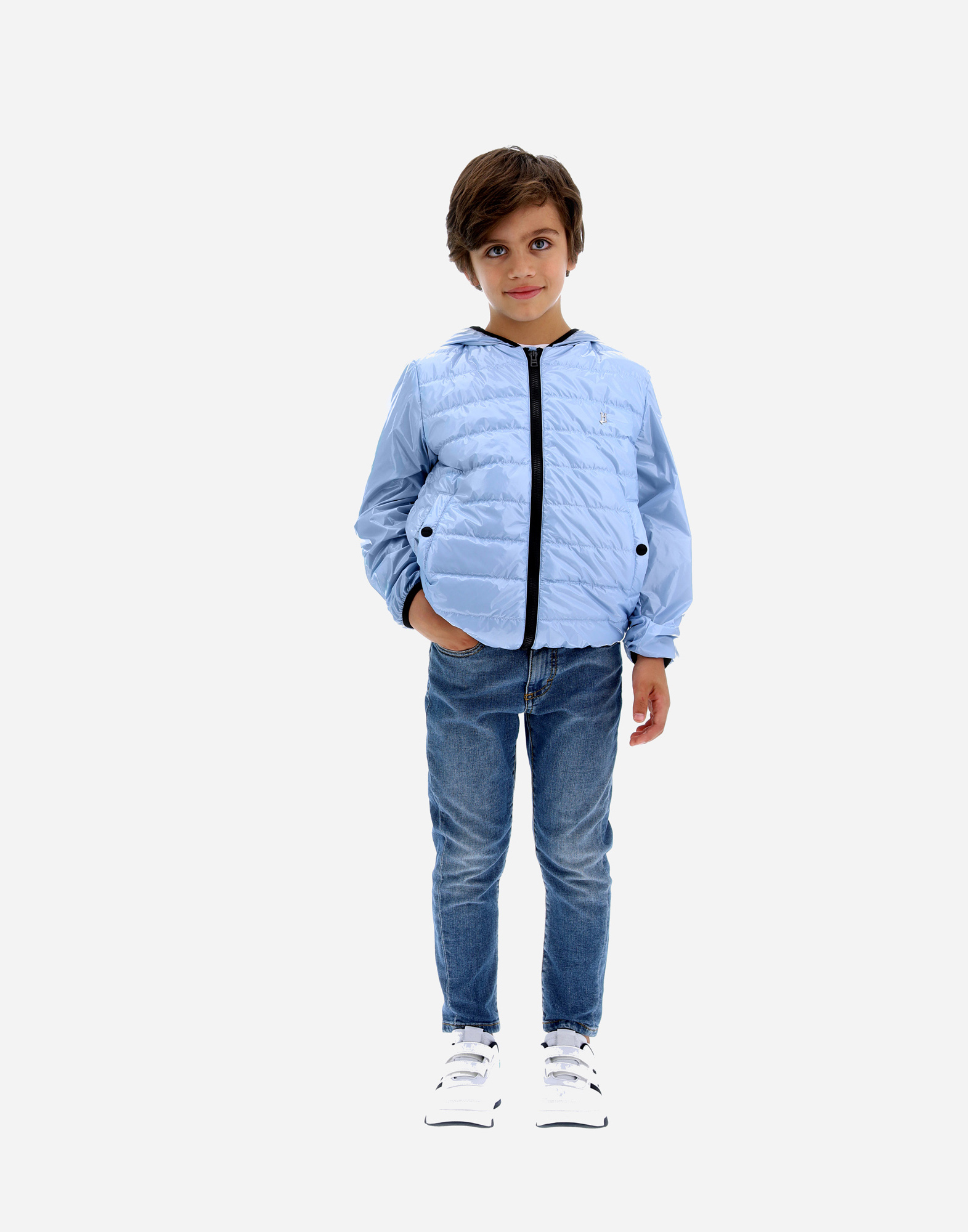 Herno Bomberjacke Aus Gloss In Light Blue