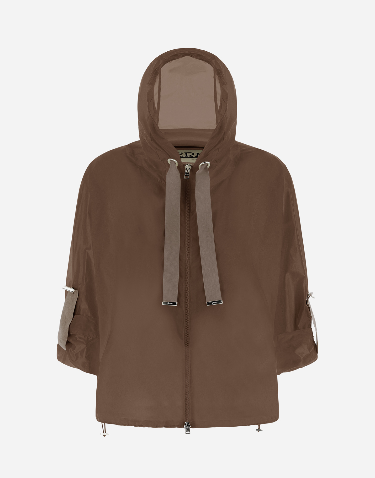 Herno Iridescent A-line Jacket In Sand