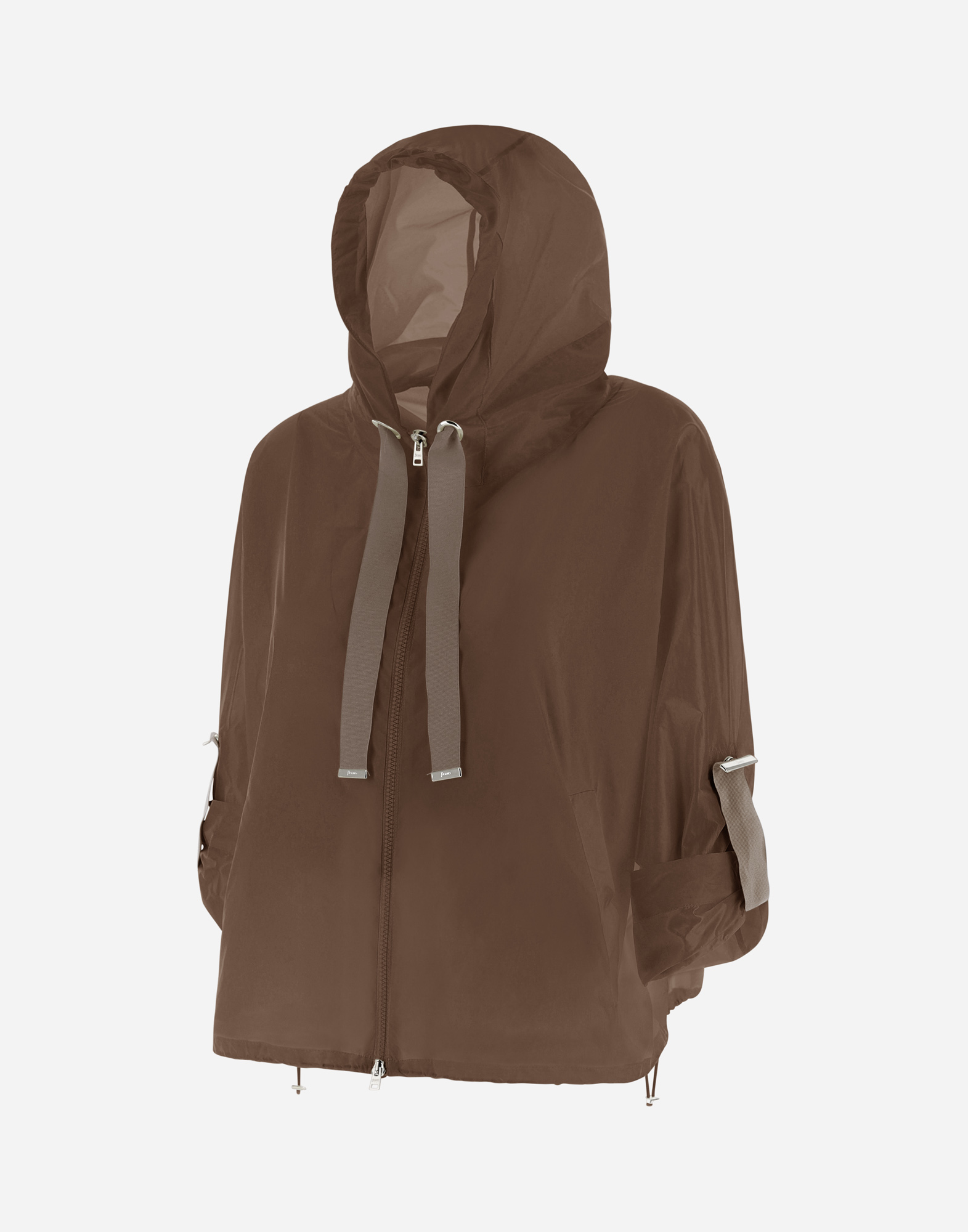 Herno Iridescent A-line Jacket In Sand