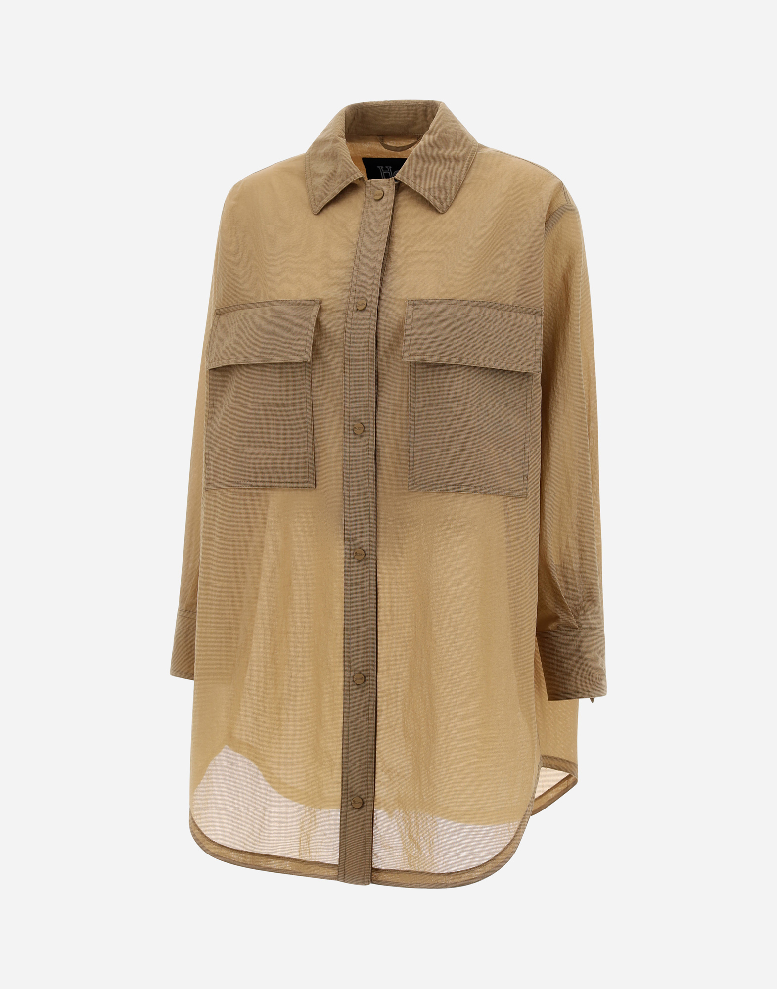 Herno 3d Ripstop Shirt In Sand