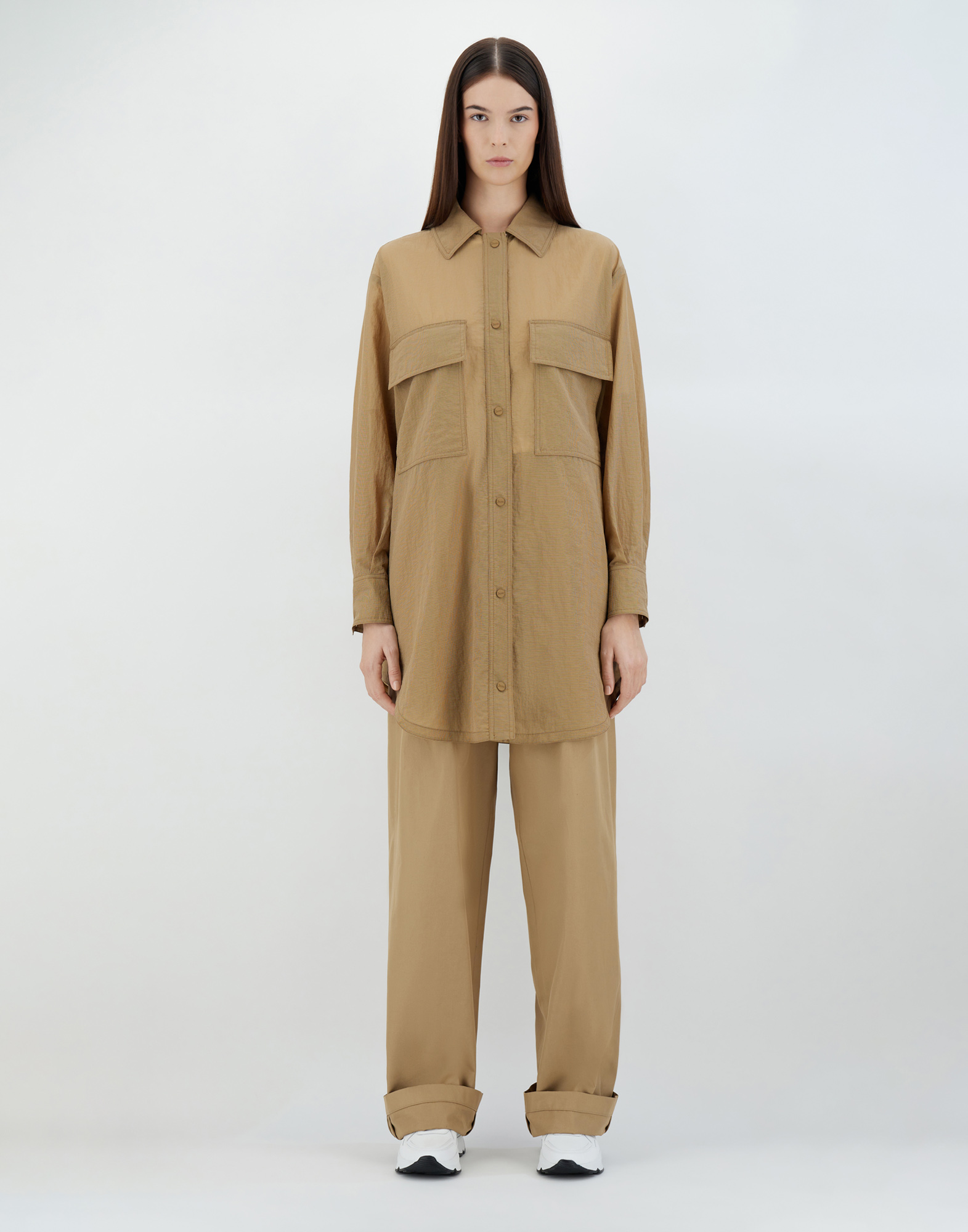Herno 3d Ripstop Shirt In Sand