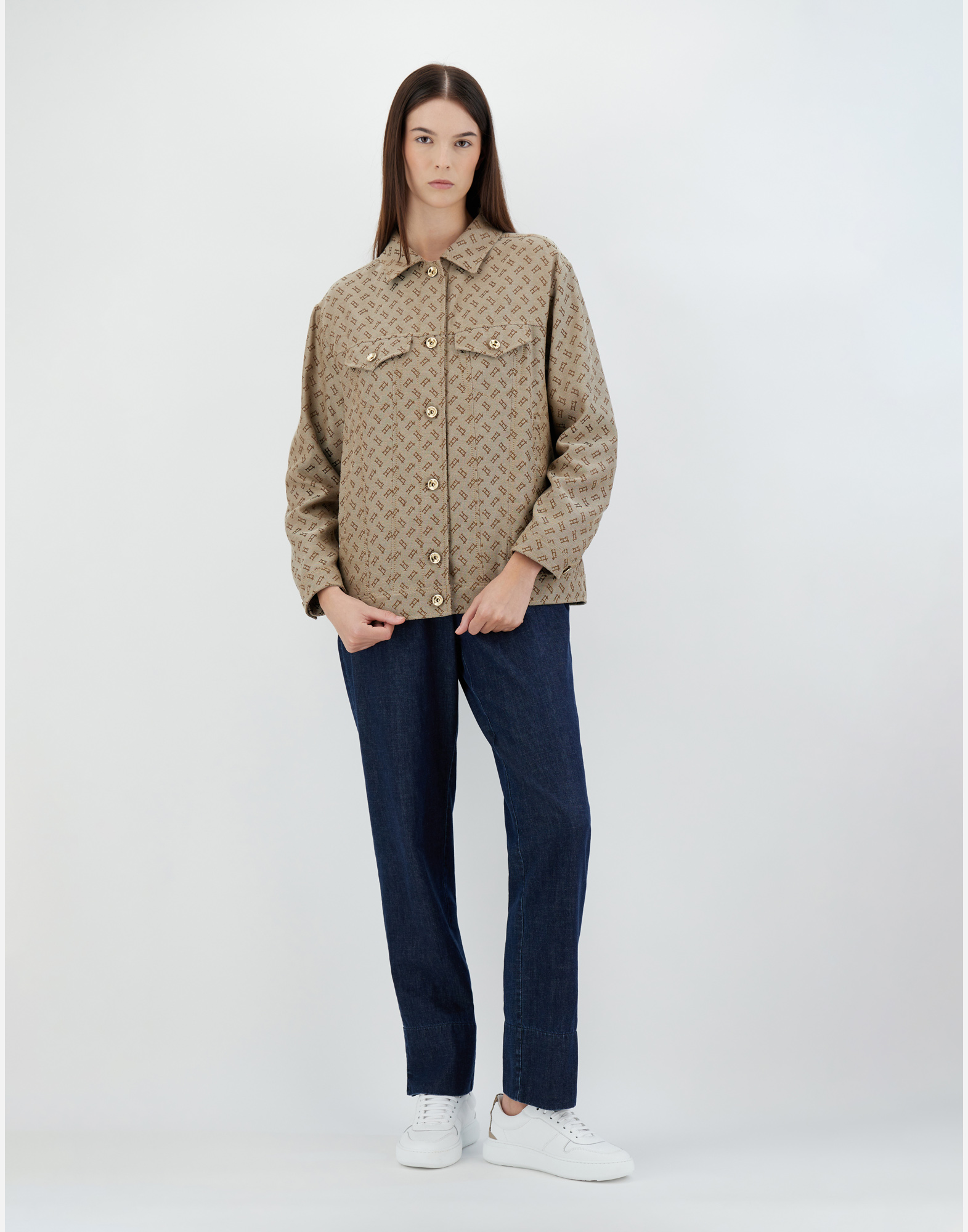 Herno Monogram Jacket In Camel