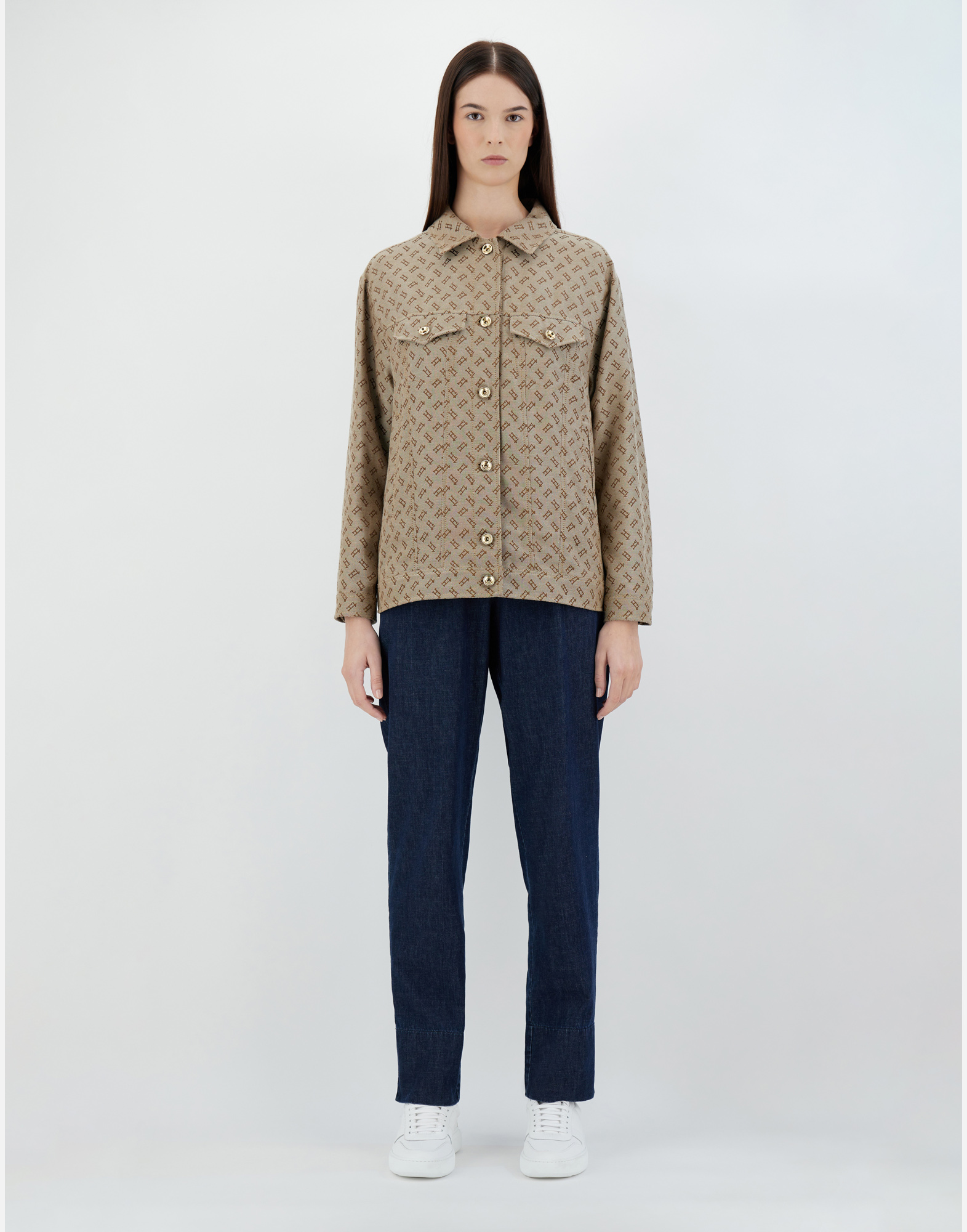 Herno Monogram Jacket In Camel