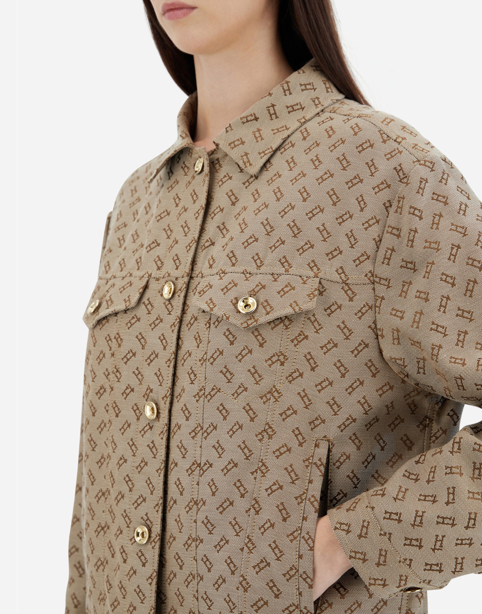 Herno Monogram Jacket In Camel