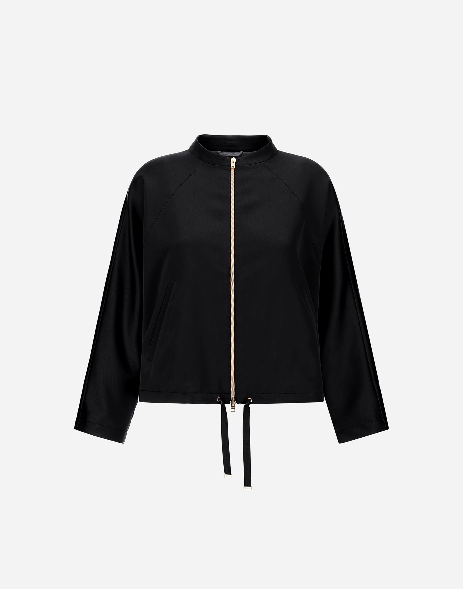 Herno Dense Satin Jacket In Black