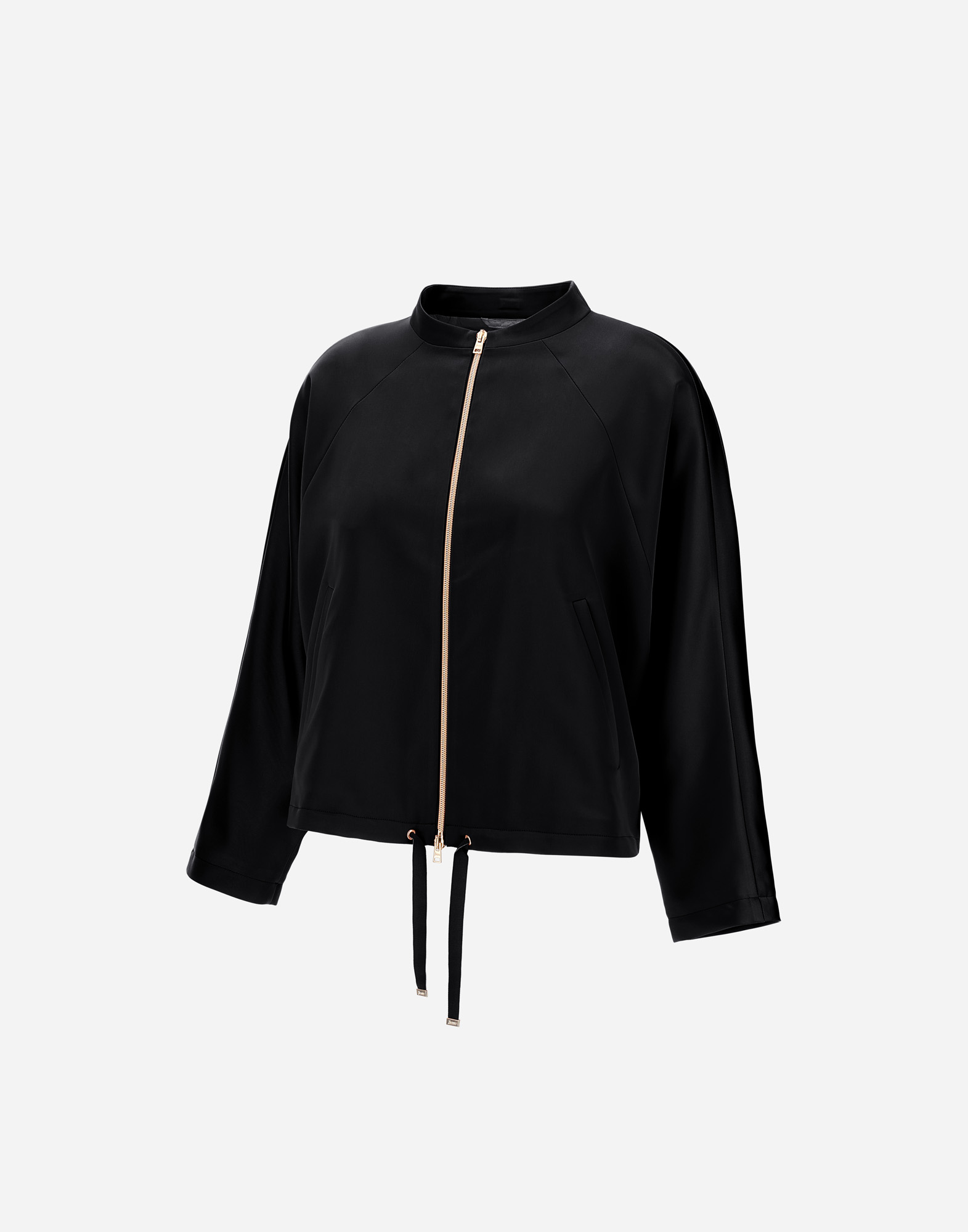 Herno Dense Satin Jacket In Black