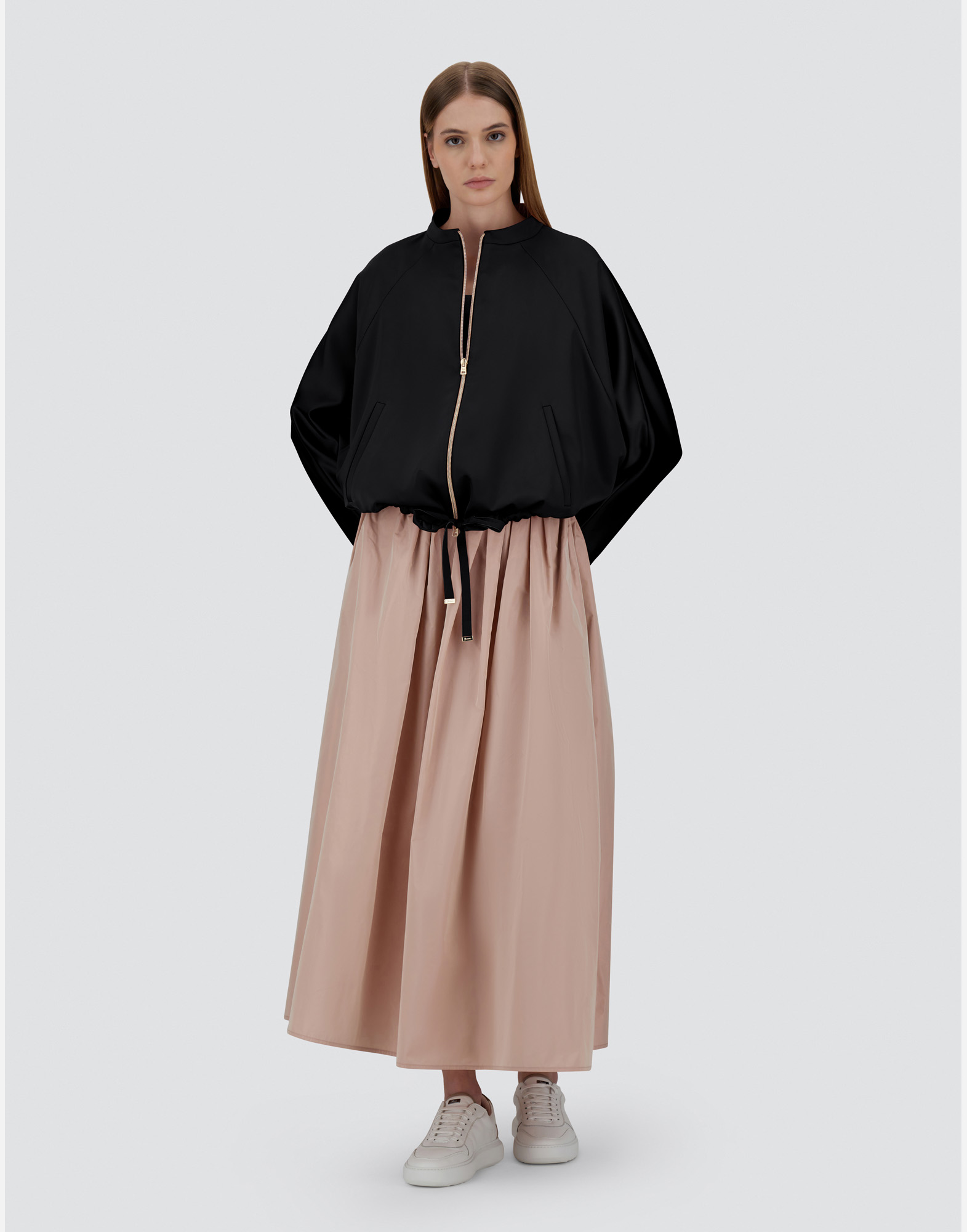 Herno Dense Satin Jacket In Black