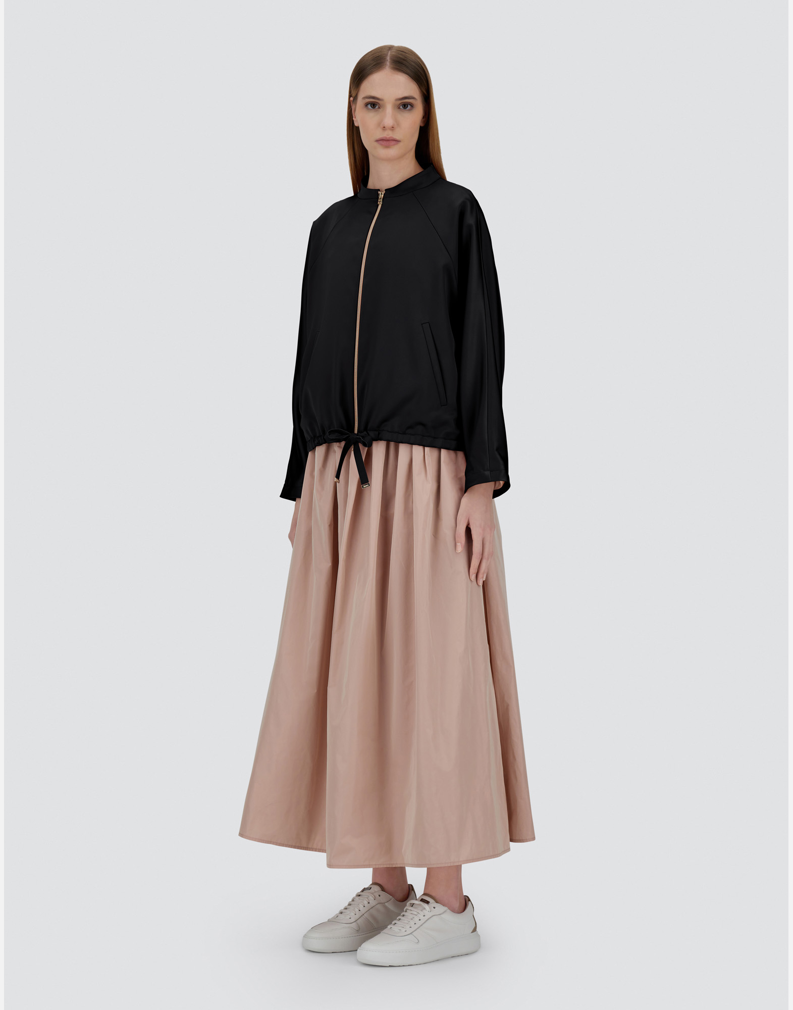 Herno Dense Satin Jacket In Black