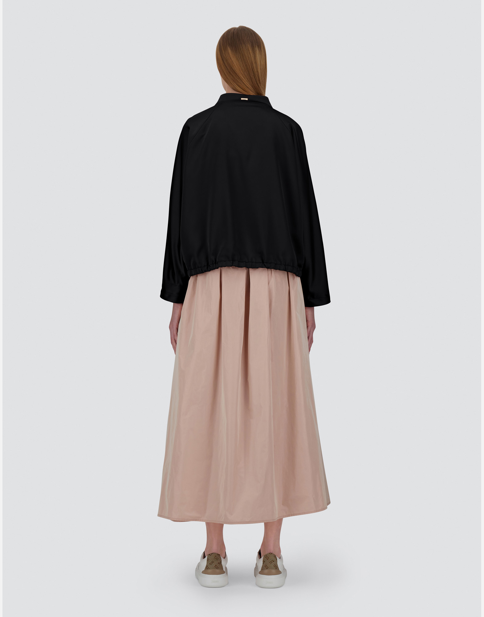 Herno Dense Satin Jacket In Black