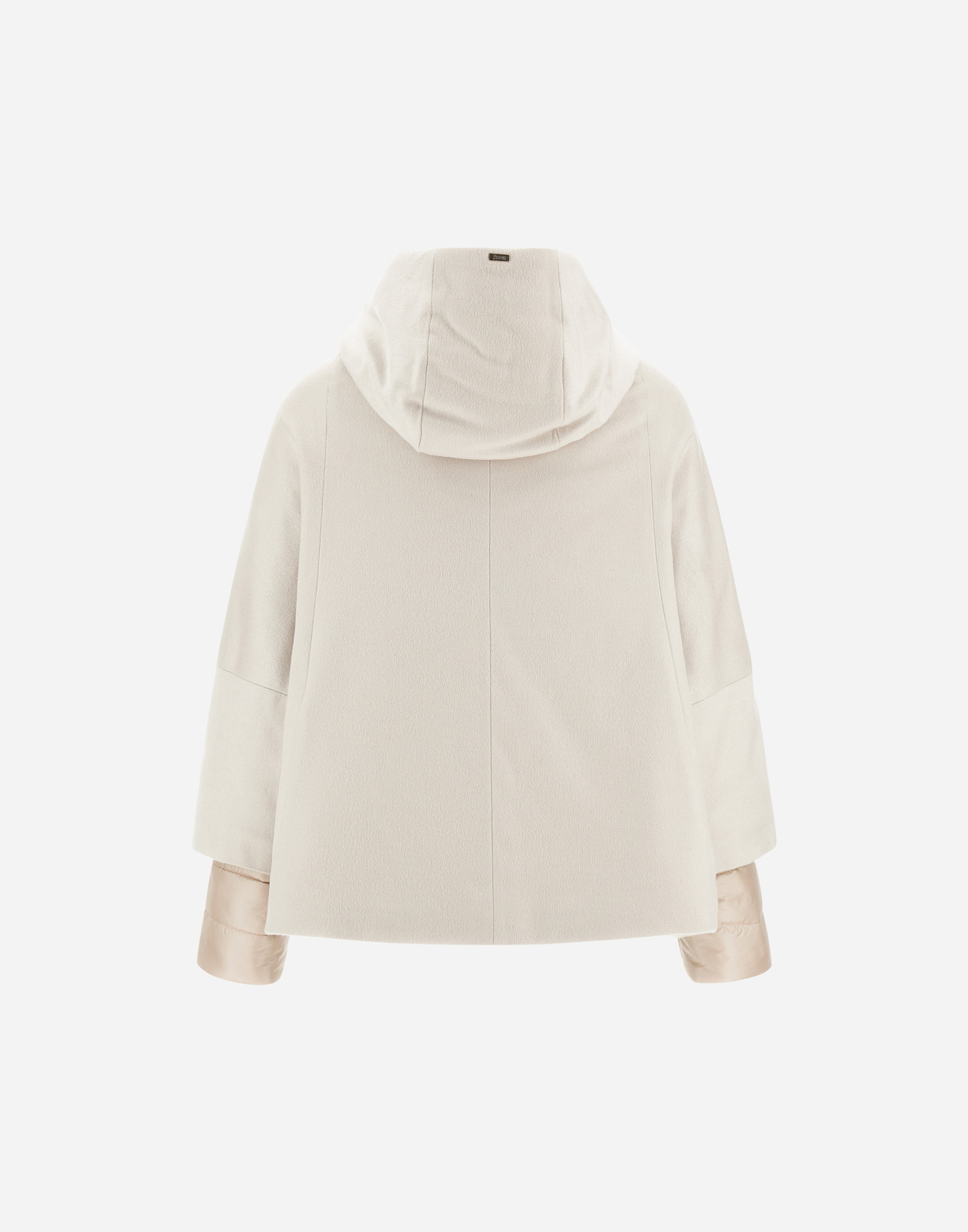 Herno Cape In Pure Cashmere And Nylon Ultralight In Black