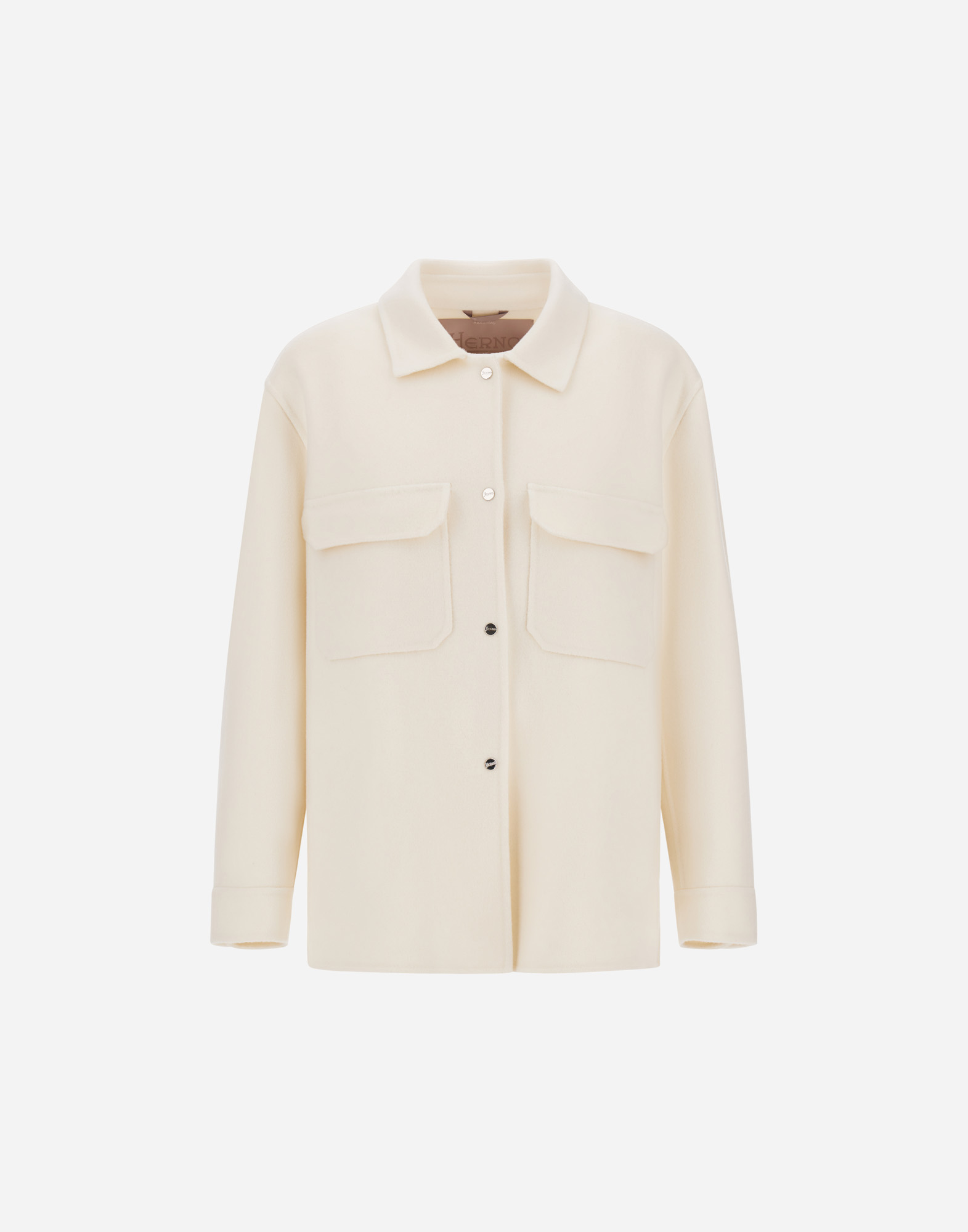 Herno Resort Shacket In Double Faced Pure Wool In Neutral