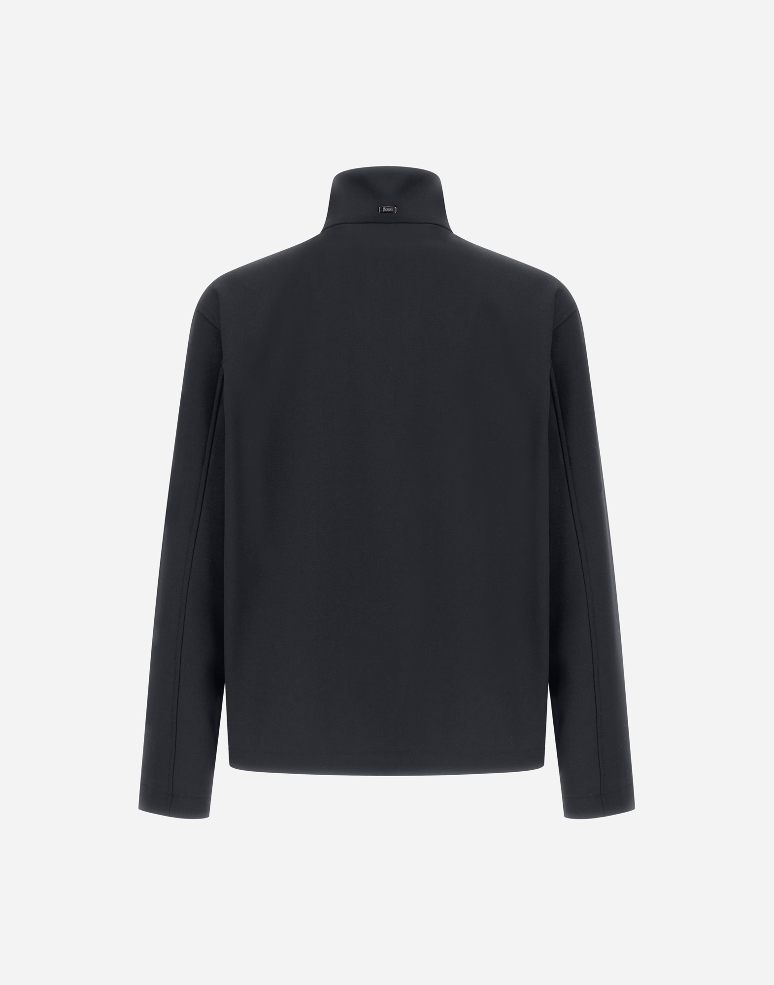 Herno Bomber Jacket In Light Wool In Blue