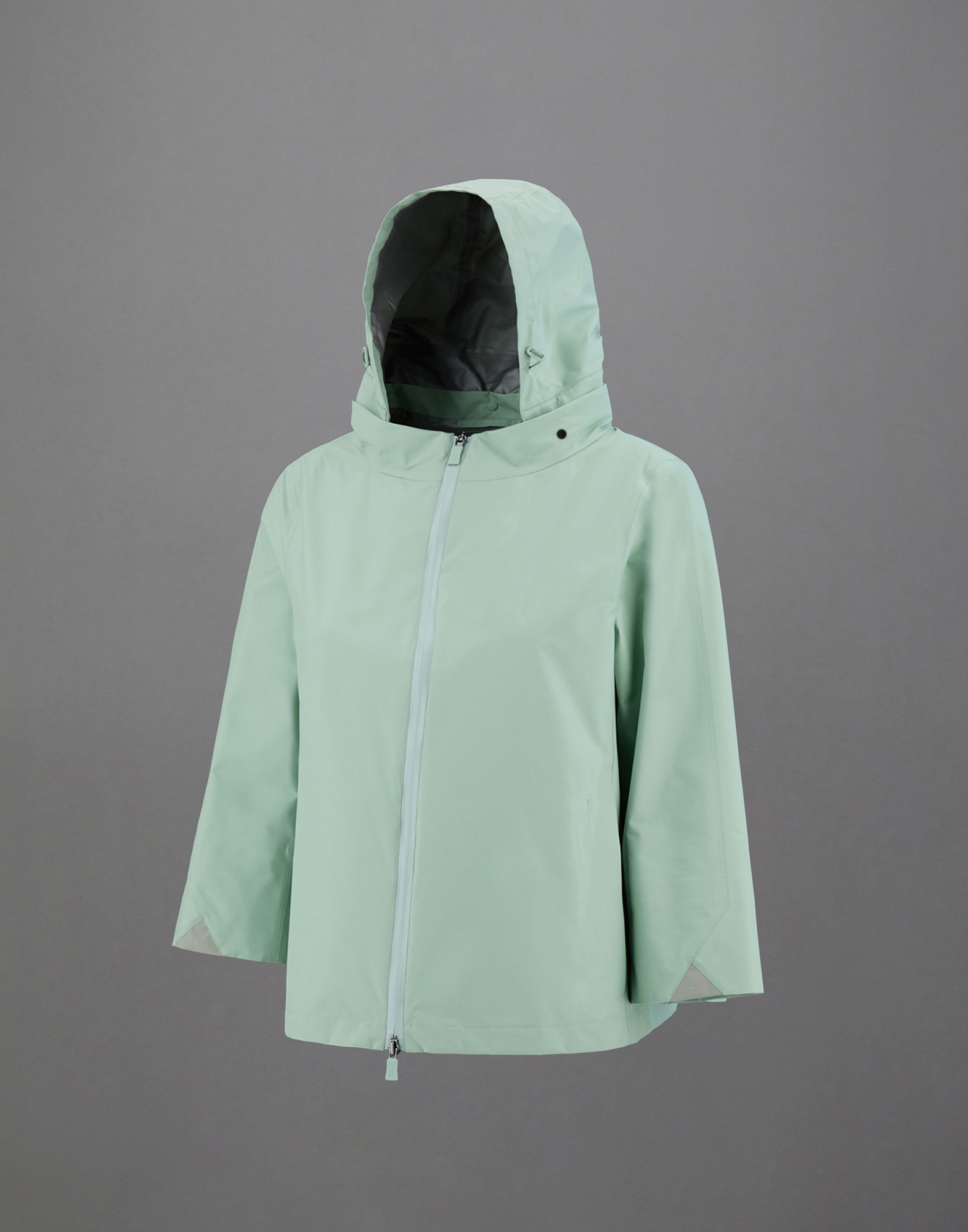 Herno Laminar Cape In Gore-tex Paclite In Seafoam Green