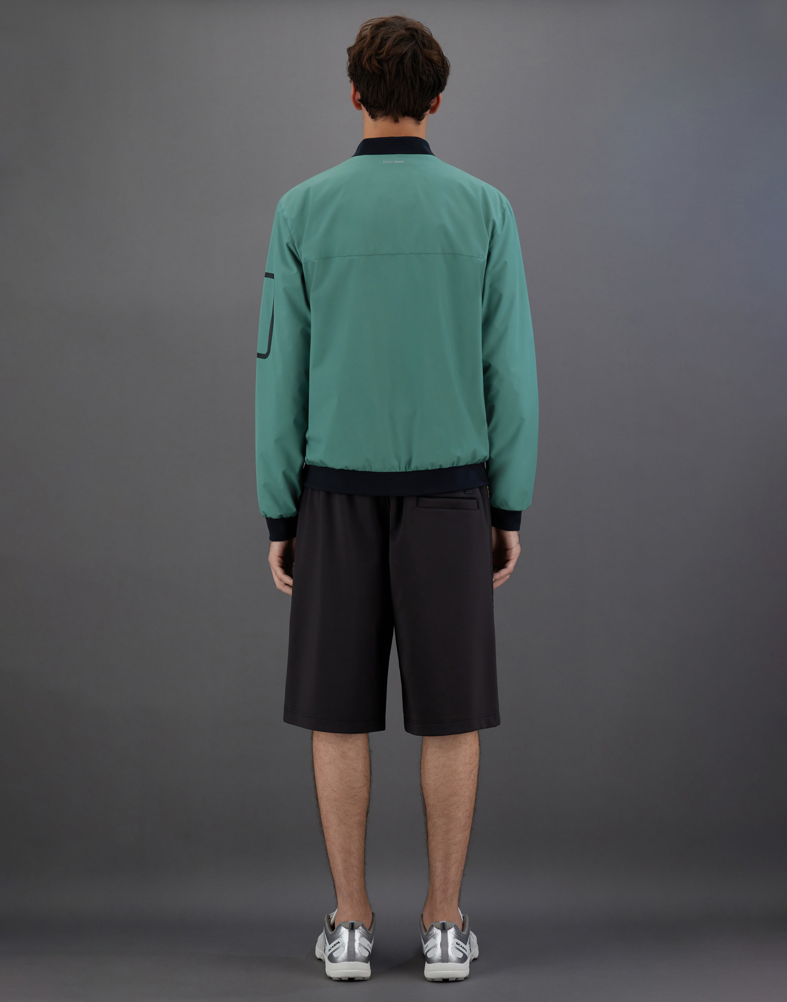 Herno Laminar Gore-tex Windstopper Bomber In Dark Forest