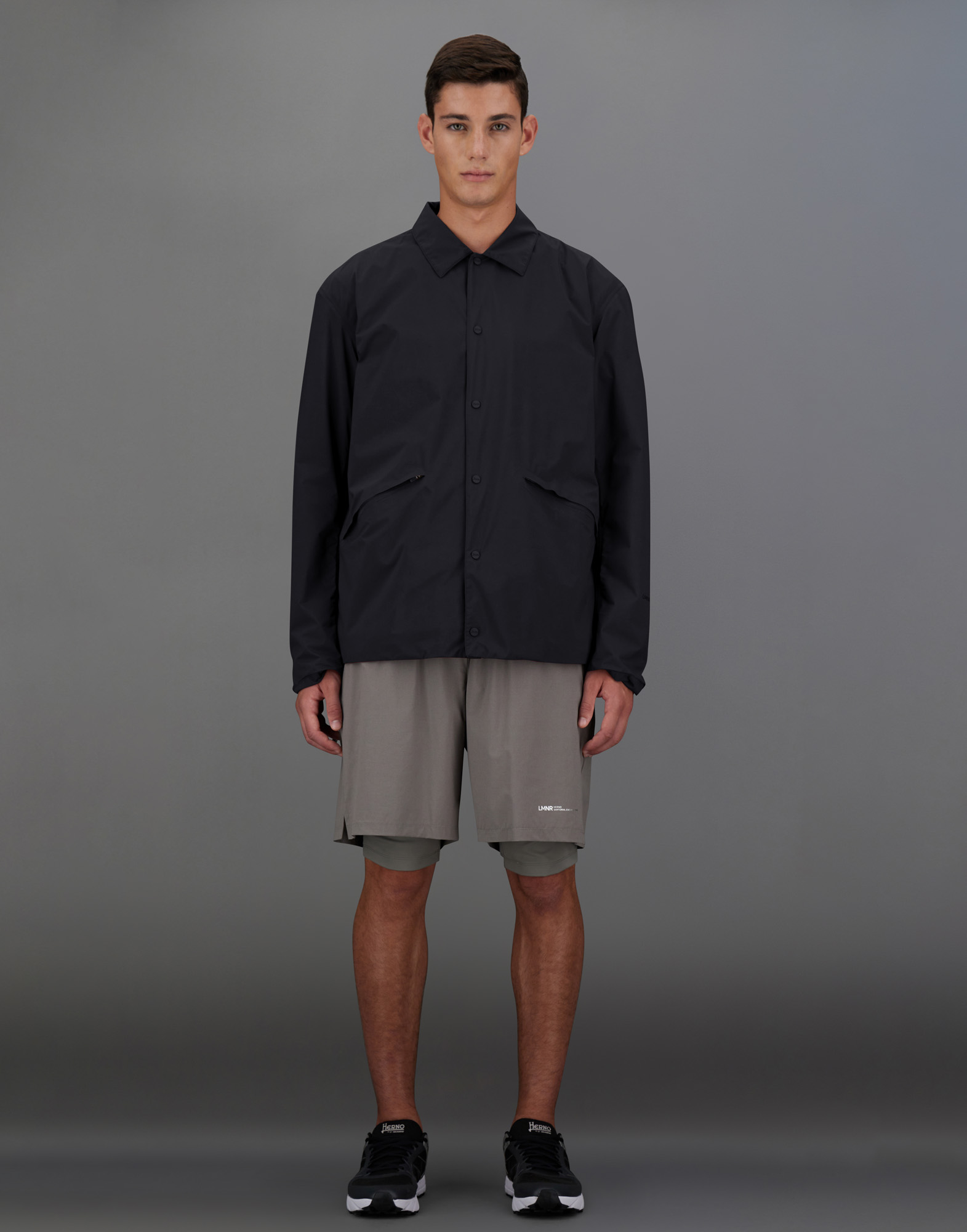 Herno Laminar Shacket In 2l Gore-tex In Black