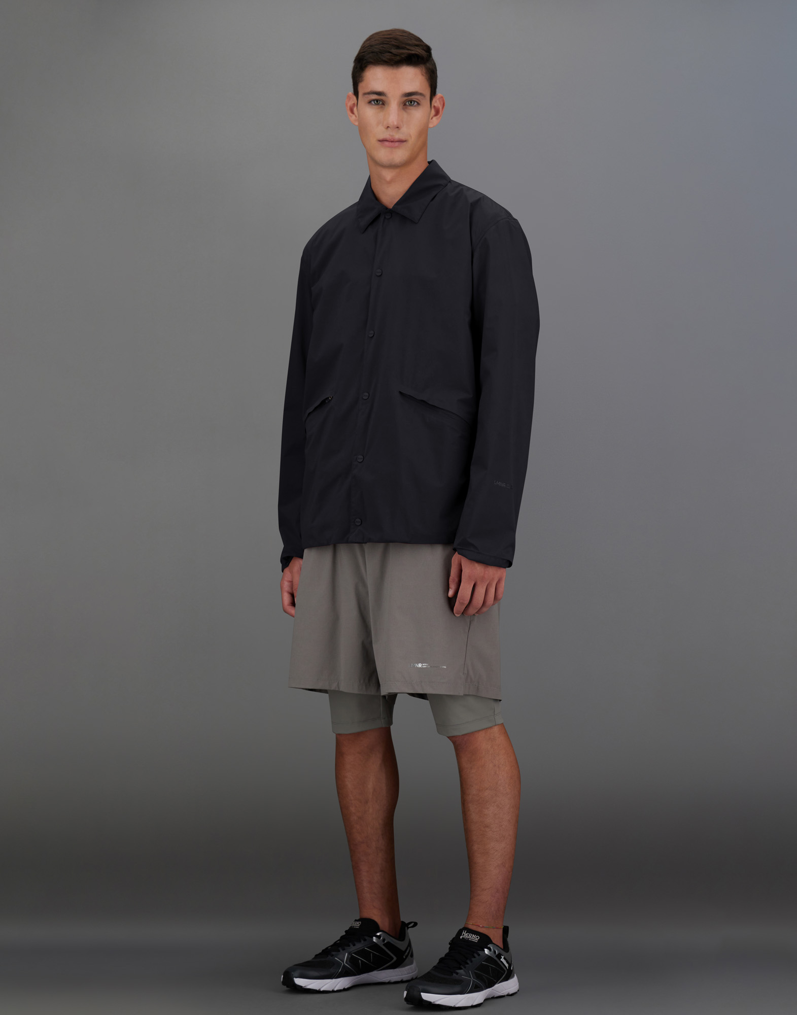Herno Laminar Shacket In 2l Gore-tex In Black