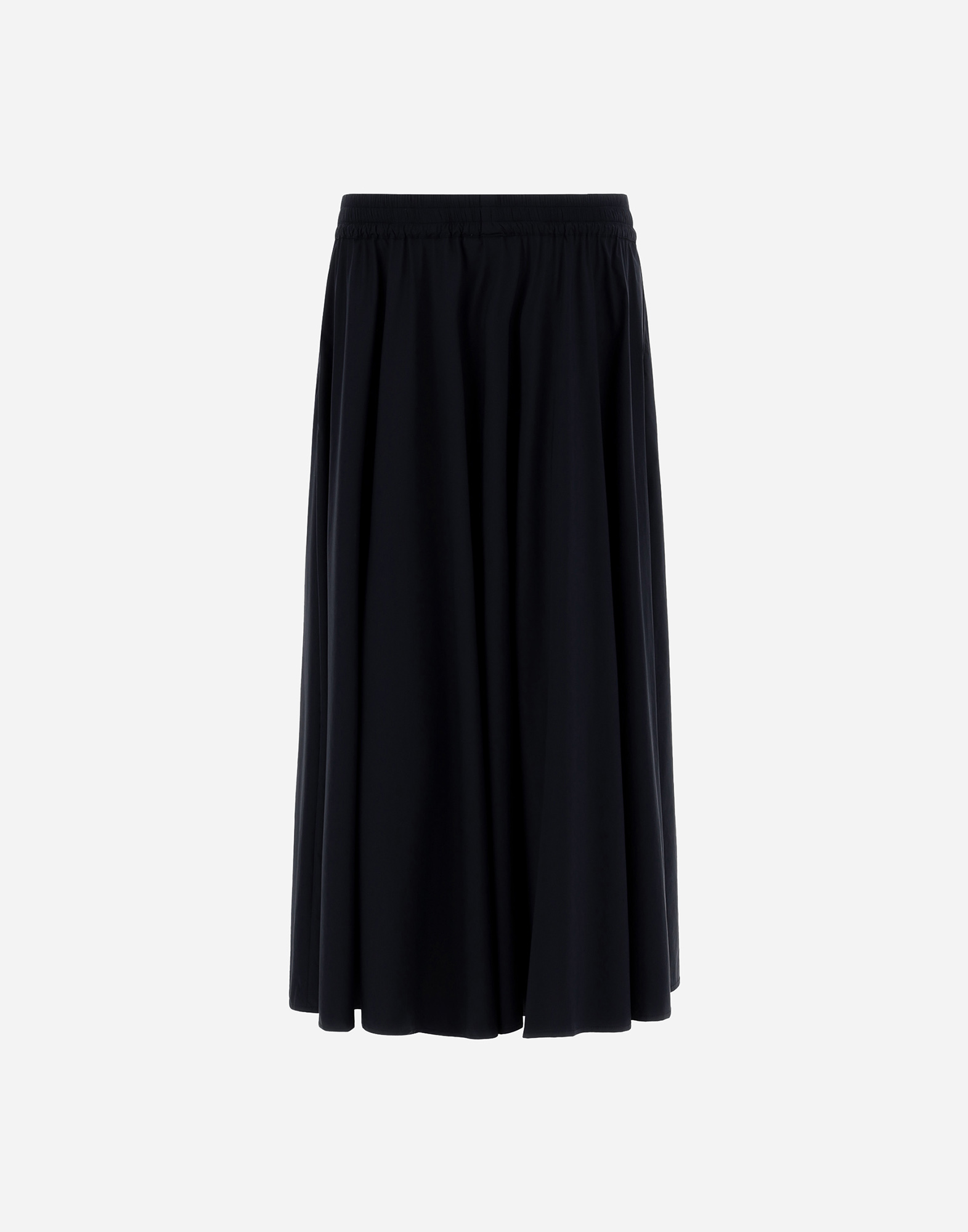 Herno Drawstring-waist Satin Midi Skirt In Black