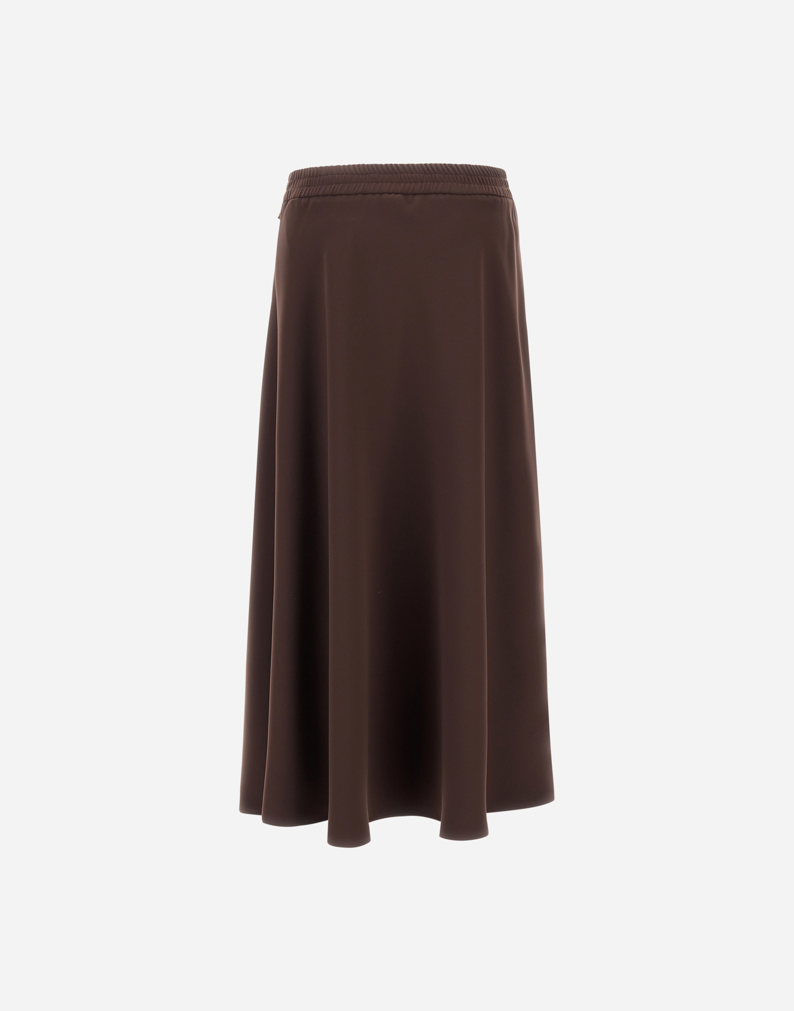 Herno Skirt In Matt Crepe Satin In Brown