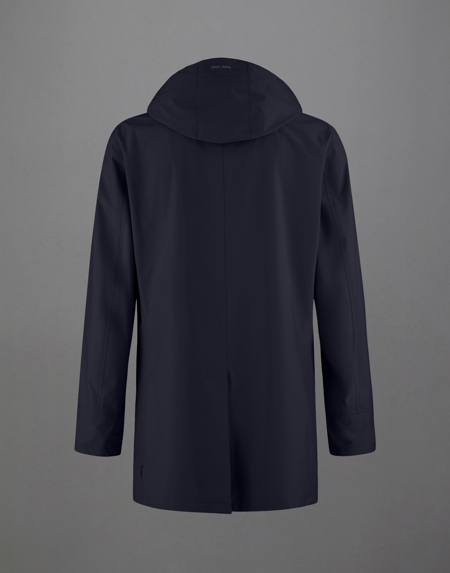 Herno Functional Wardrobe Waterproof Hooded Raincoat In Blue