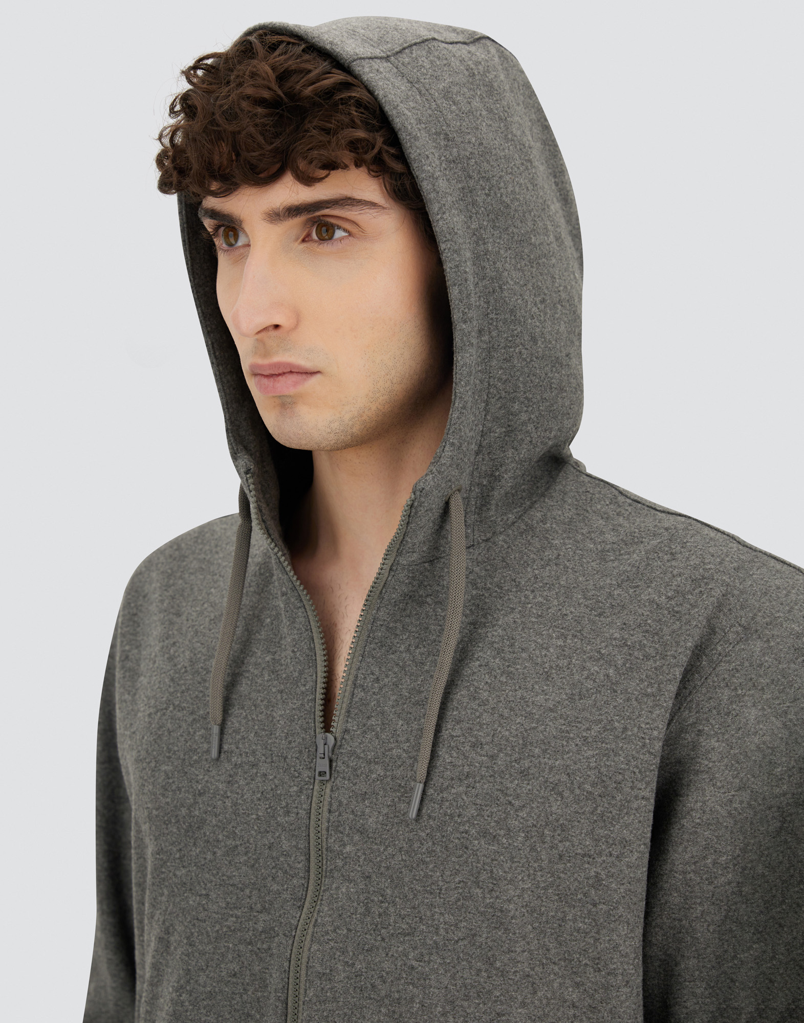 Herno Sweatshirt In Double Jersey In Gray