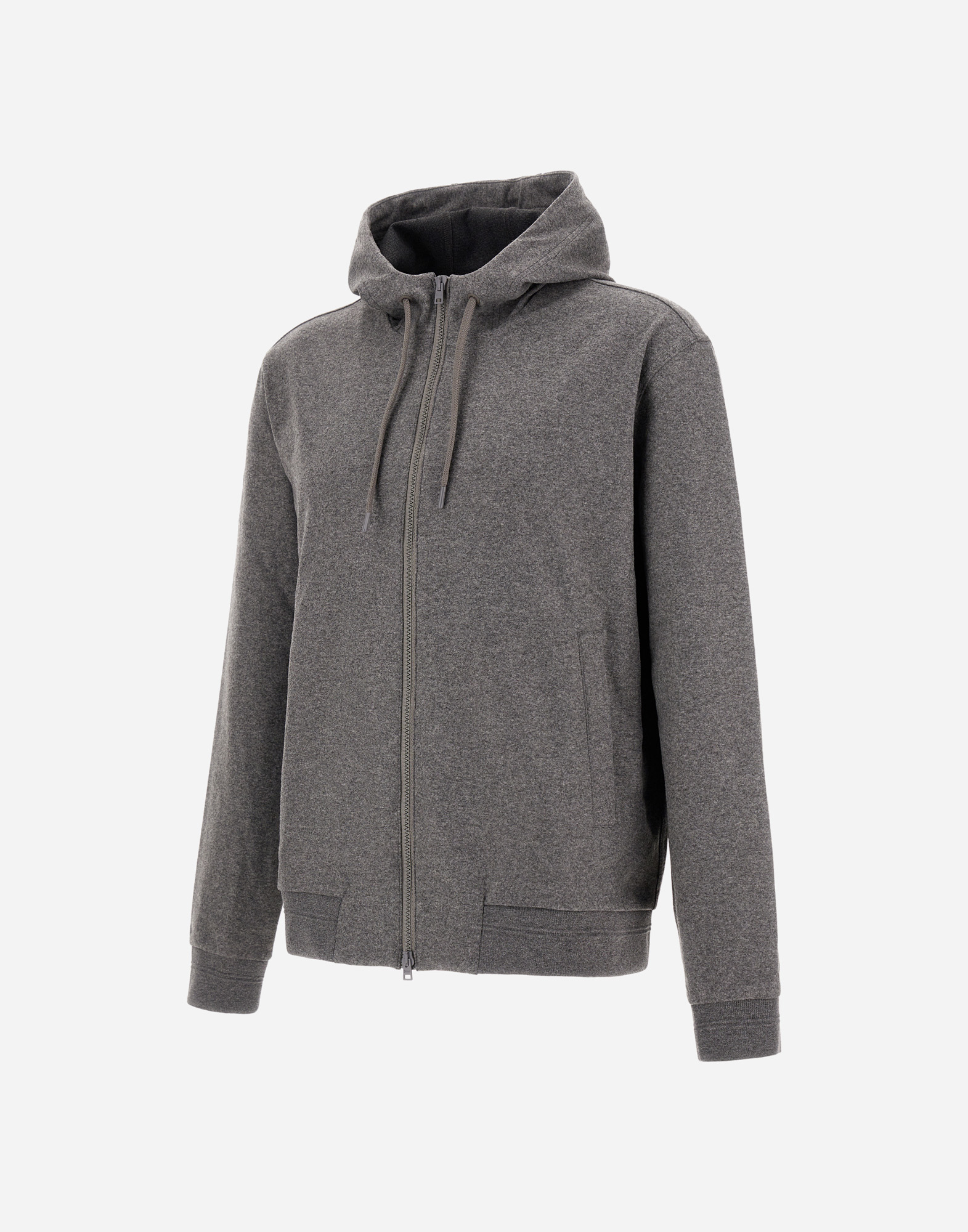 Herno Sweatshirt In Double Jersey In Gray