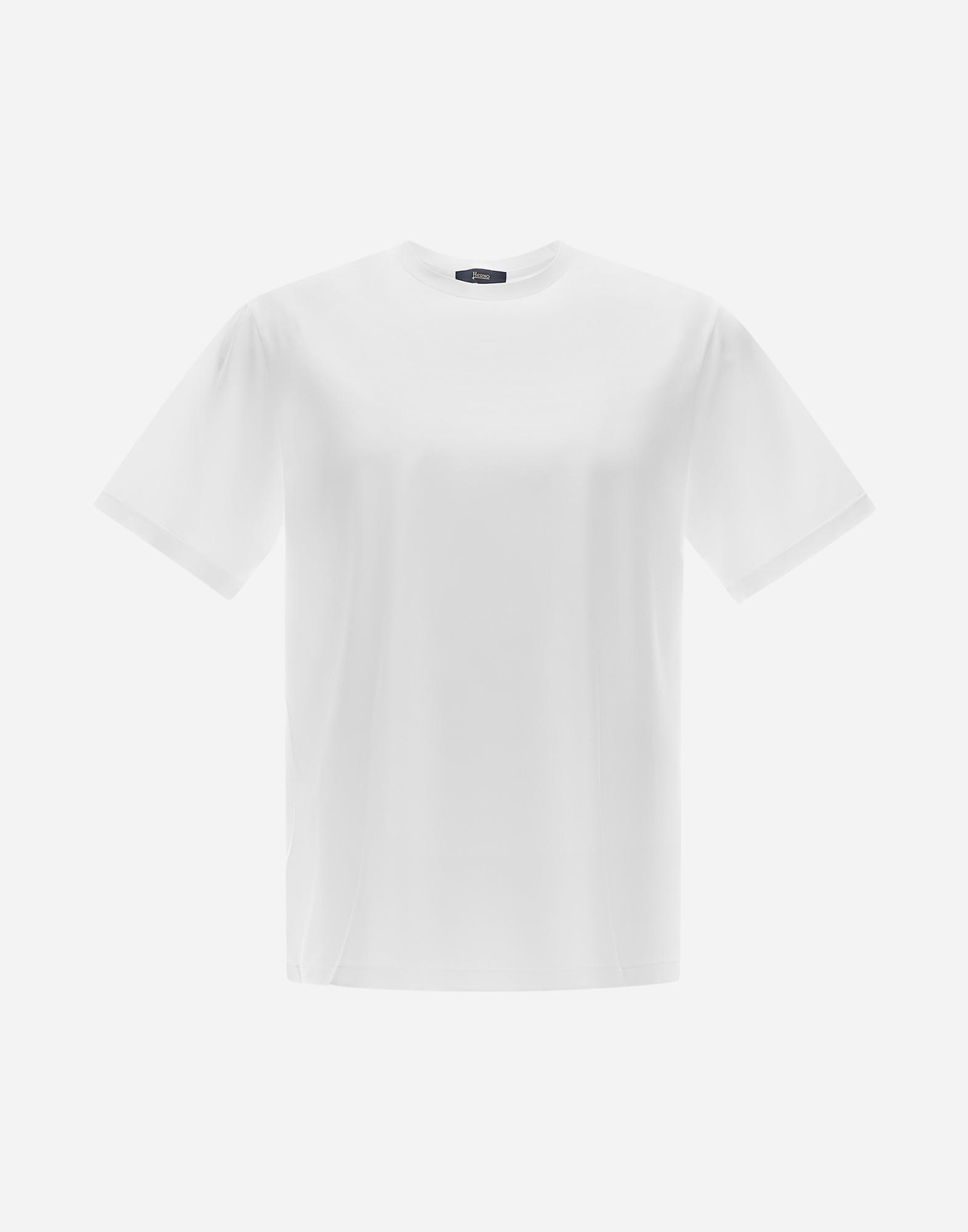 Shop Herno T-shirt In Superfine Cotton Stretch In White