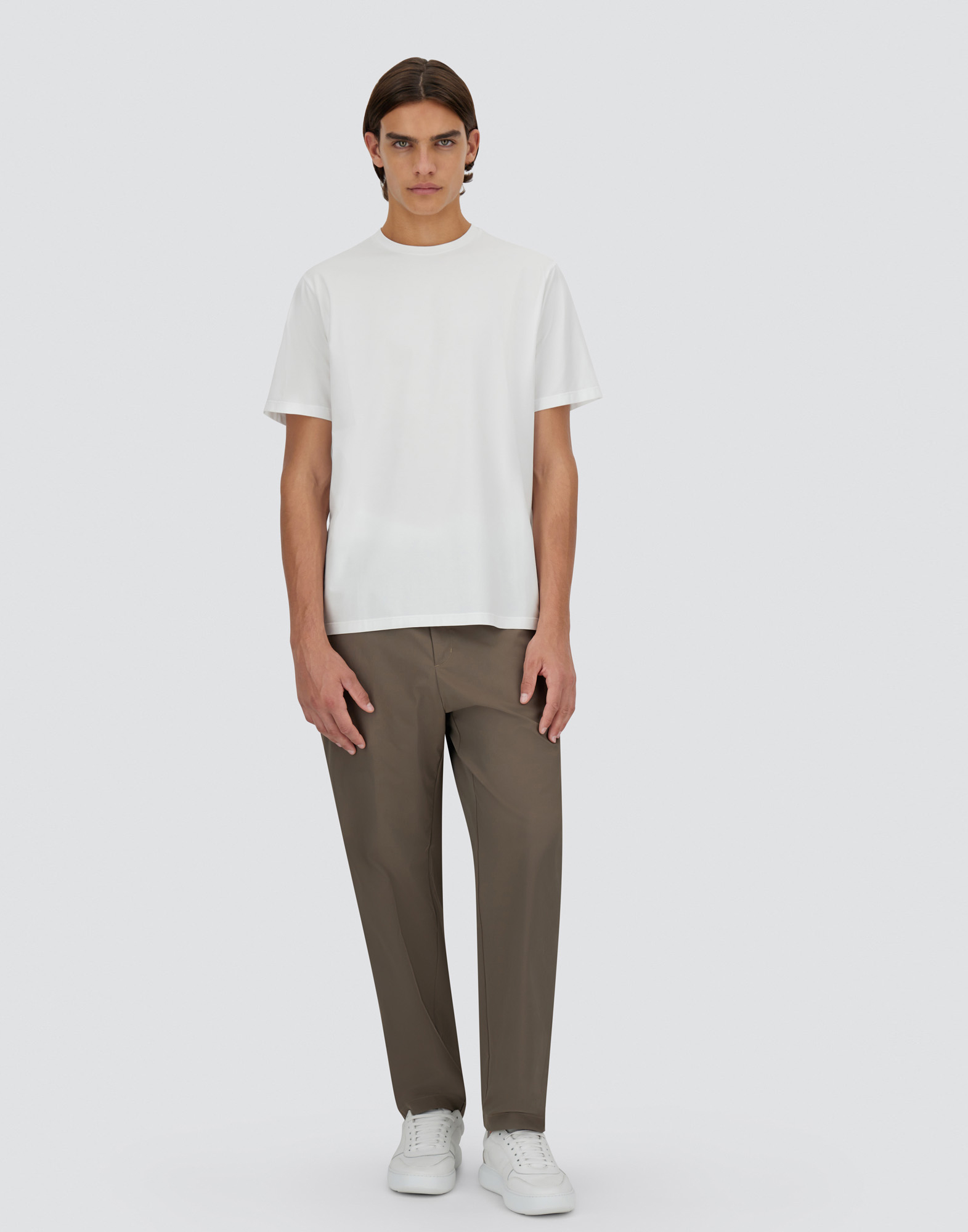 Shop Herno T-shirt In Superfine Cotton Stretch In White