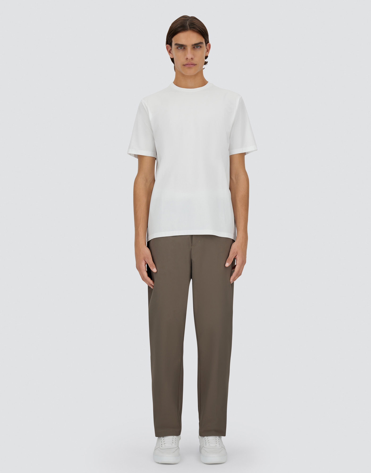 Shop Herno T-shirt In Superfine Cotton Stretch In White