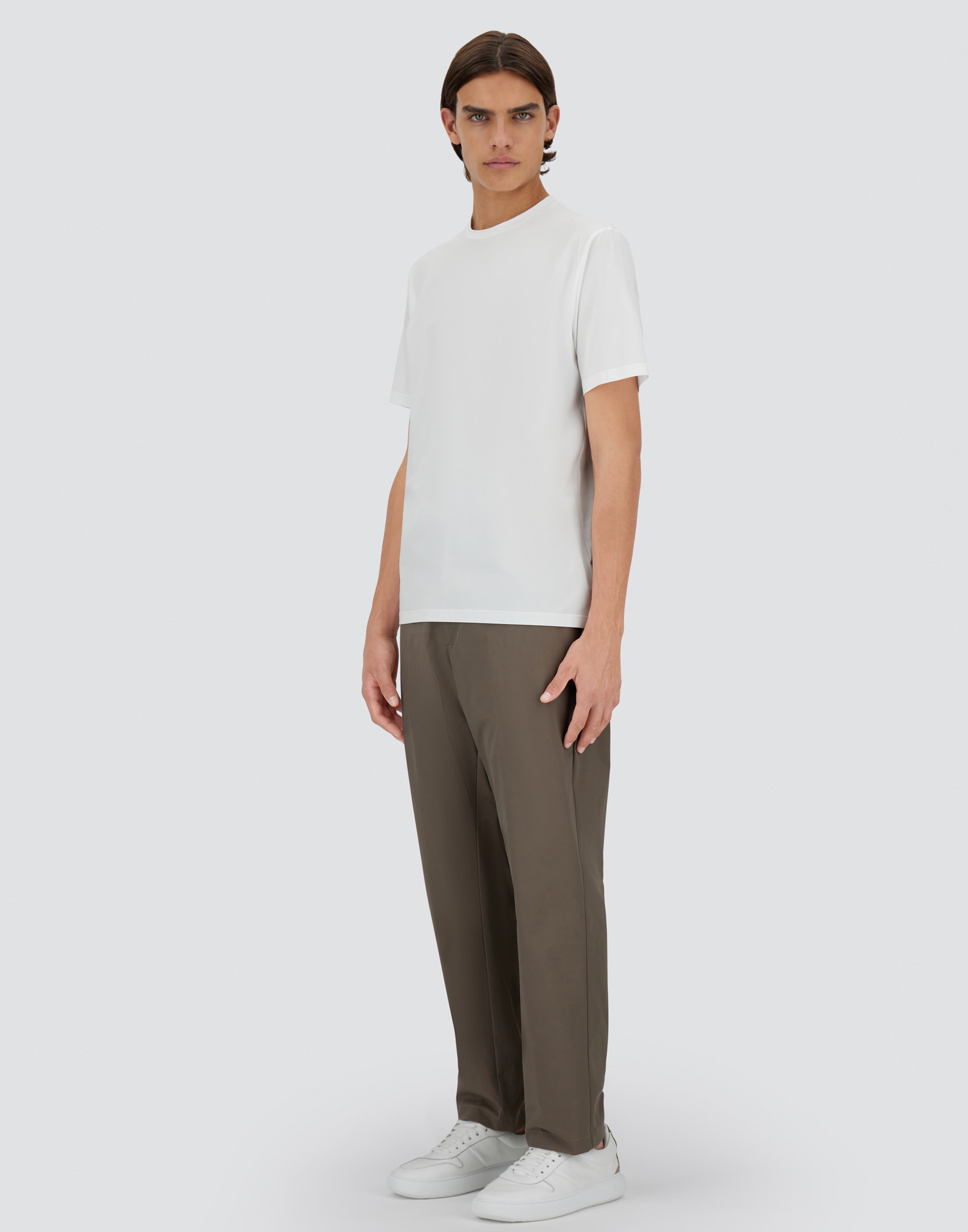 Shop Herno T-shirt In Superfine Cotton Stretch In White