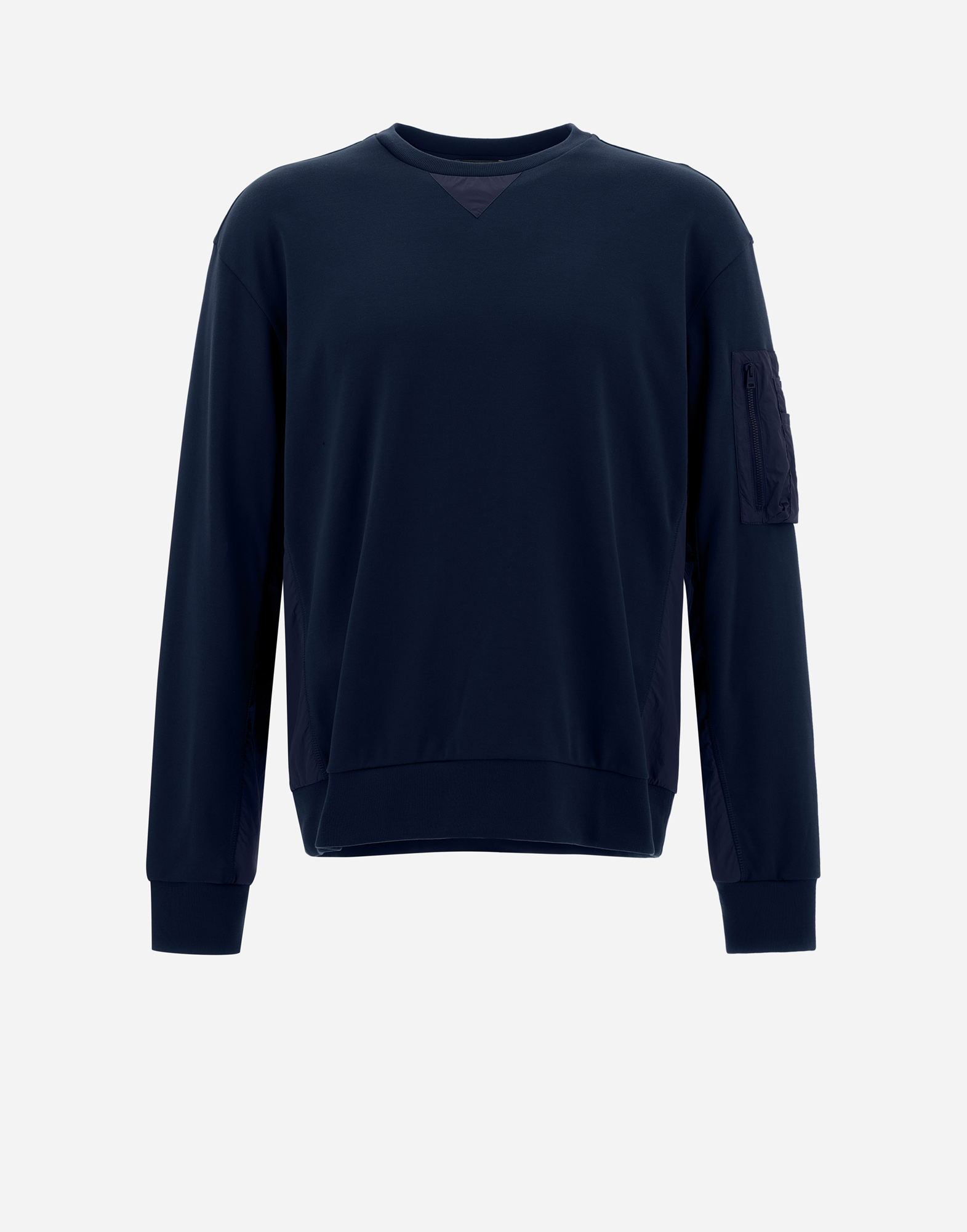 Shop Herno Interlock Sweater And Ultralight Crease Sweatshirt In Navy Blue
