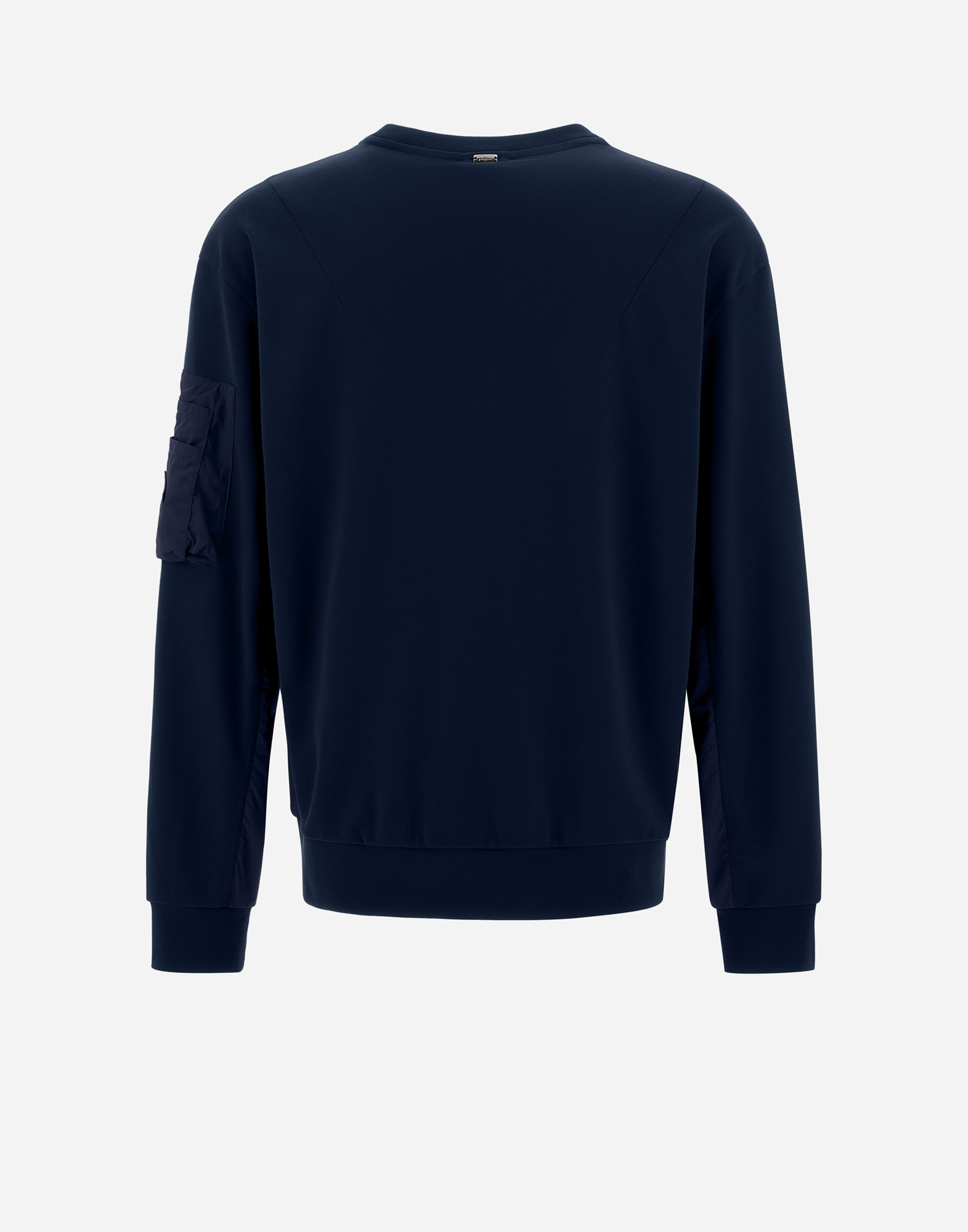 Herno Interlock Sweater And Ultralight Crease Sweatshirt In Navy Blue