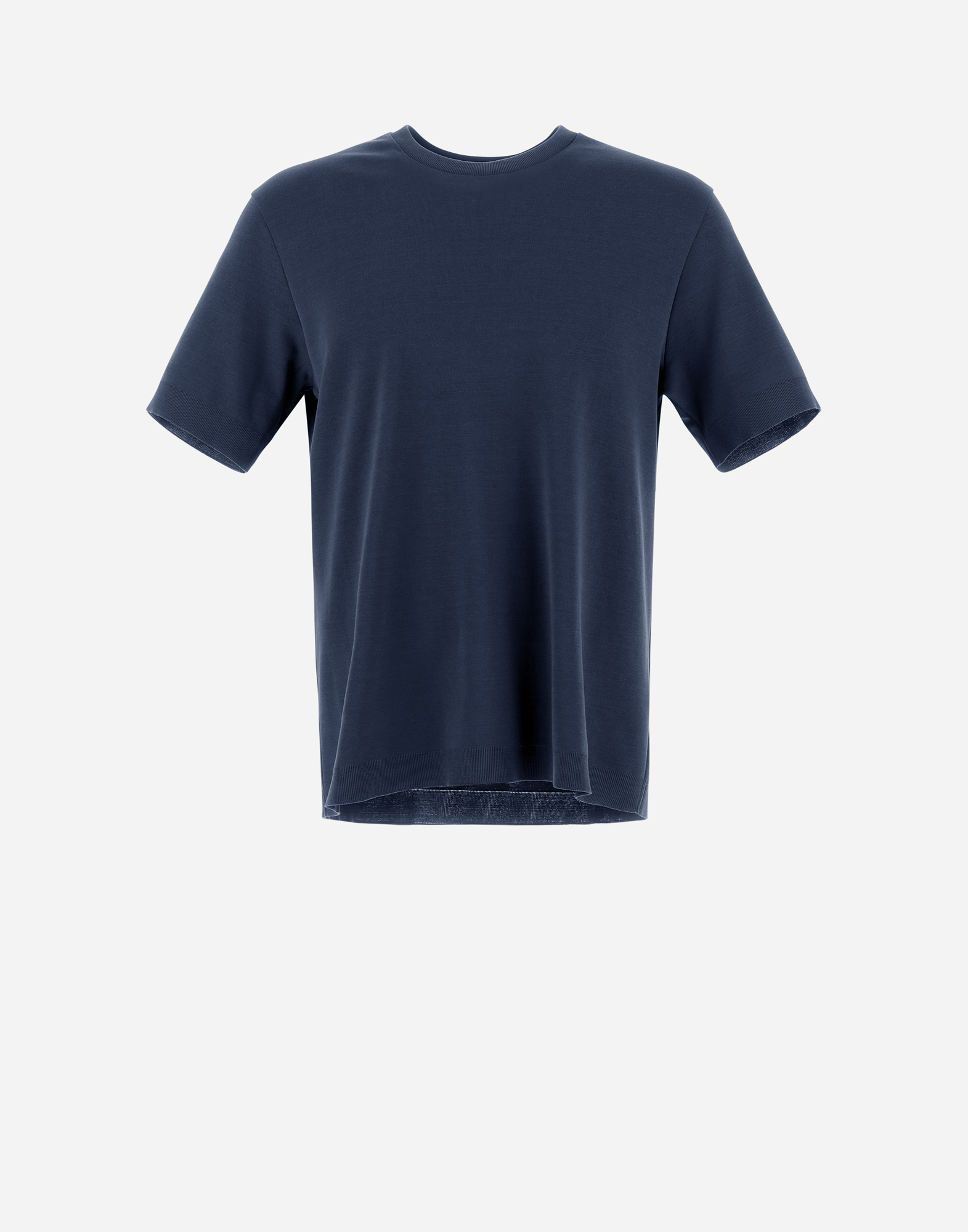 Herno Jersey Knit Effect T-shirt In Navy Blue