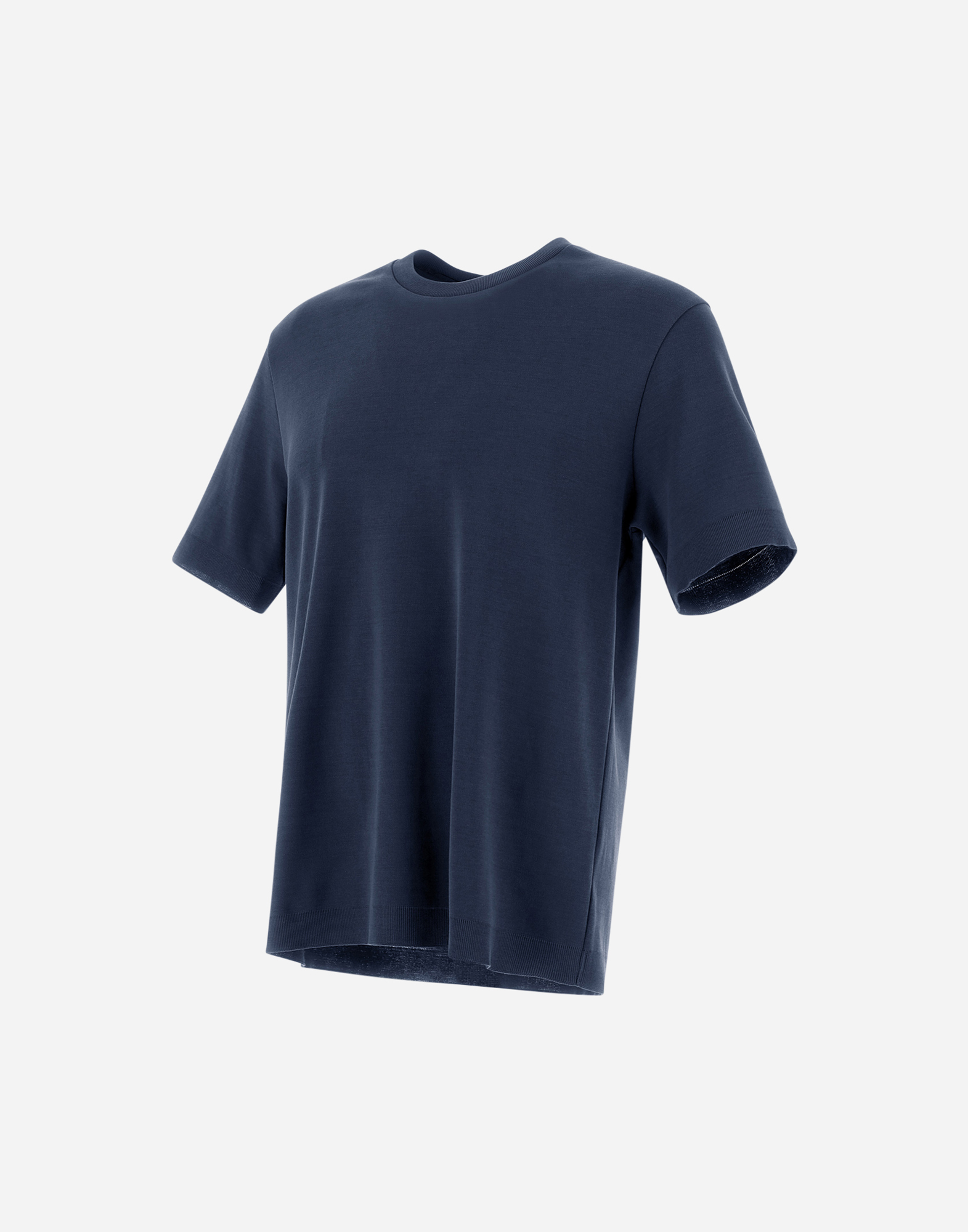 Herno Men Resort T-shirt In Cotton And Light Stretch Nylon In Navy Blue