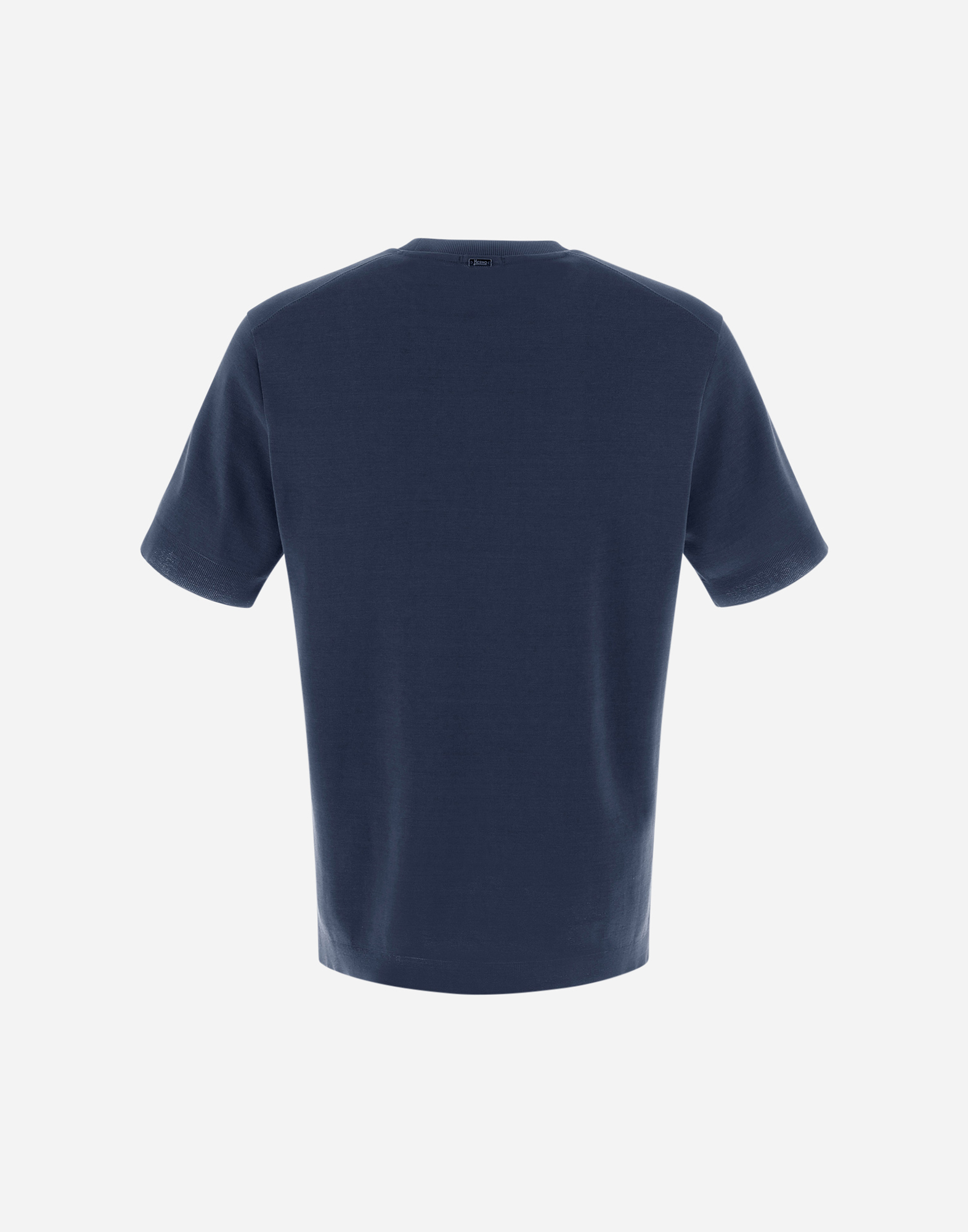 Herno Men Resort T-shirt In Cotton And Light Stretch Nylon In Navy Blue