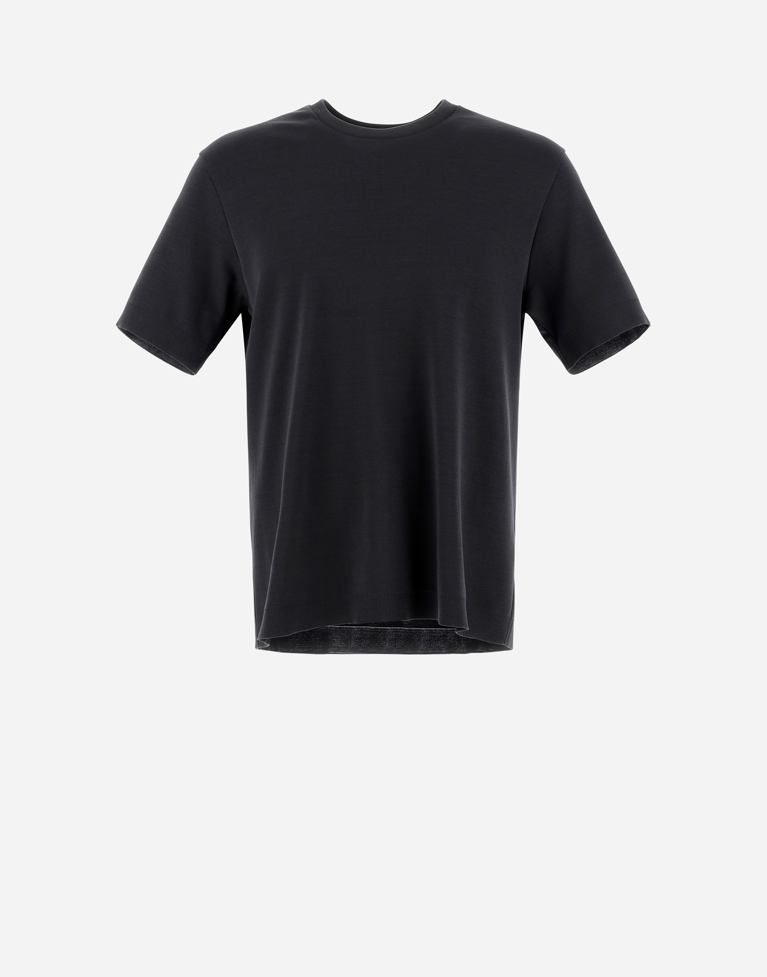 Herno Jersey Knit Effect T-shirt In Black