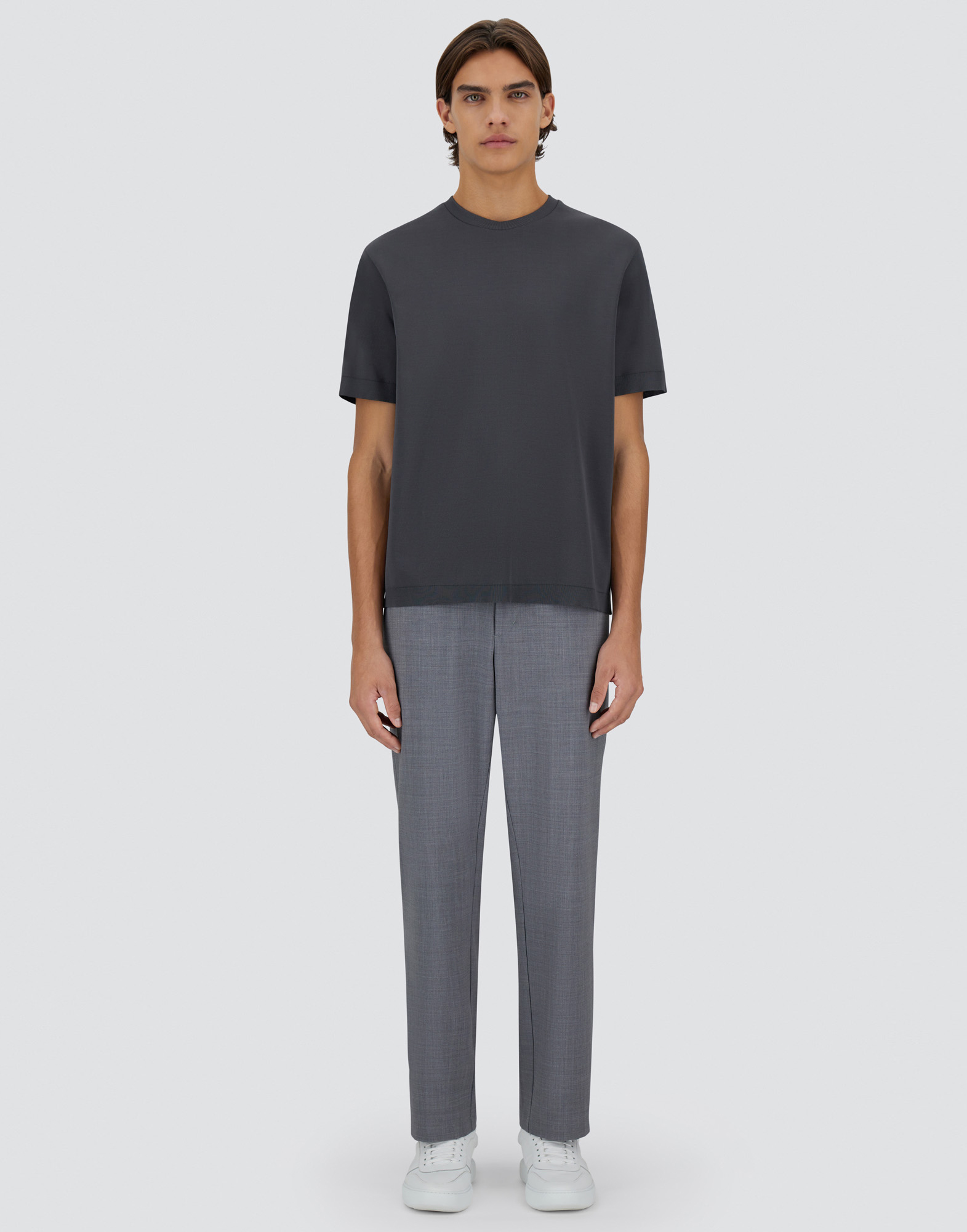 Herno Jersey Knit Effect T-shirt In Black