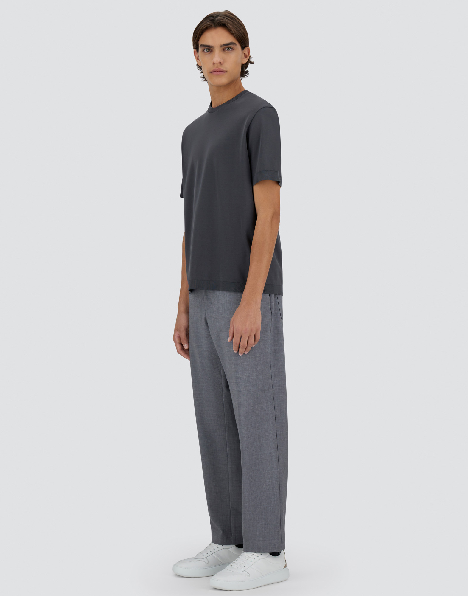 Herno Jersey Knit Effect T-shirt In Black