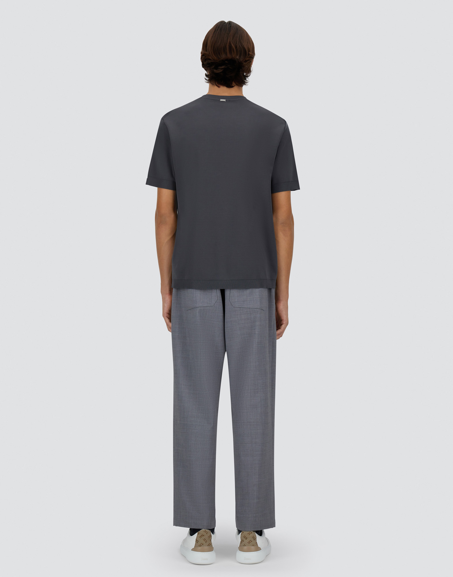Herno Jersey Knit Effect T-shirt In Black