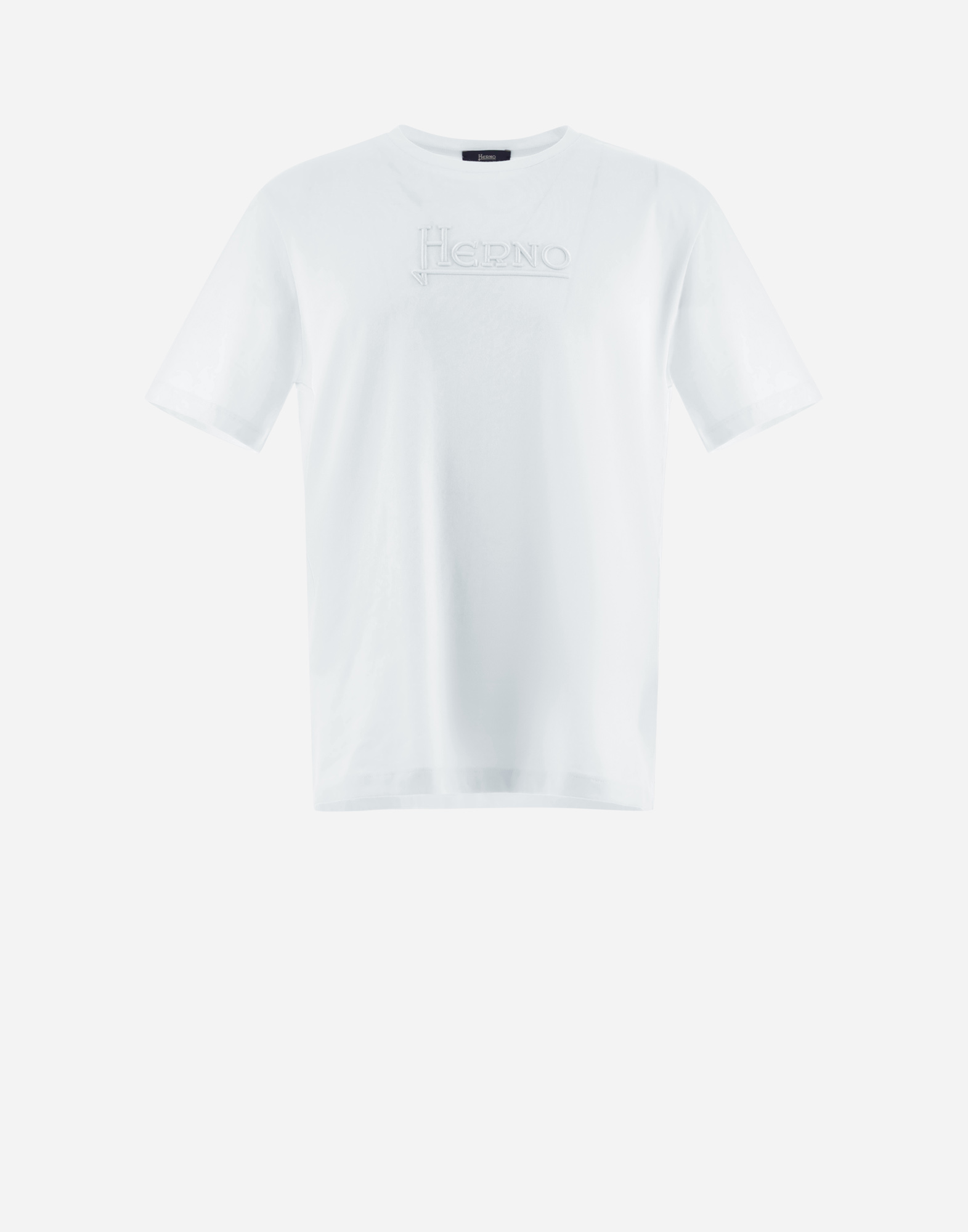 Herno T-shirt In Compact Jersey In White
