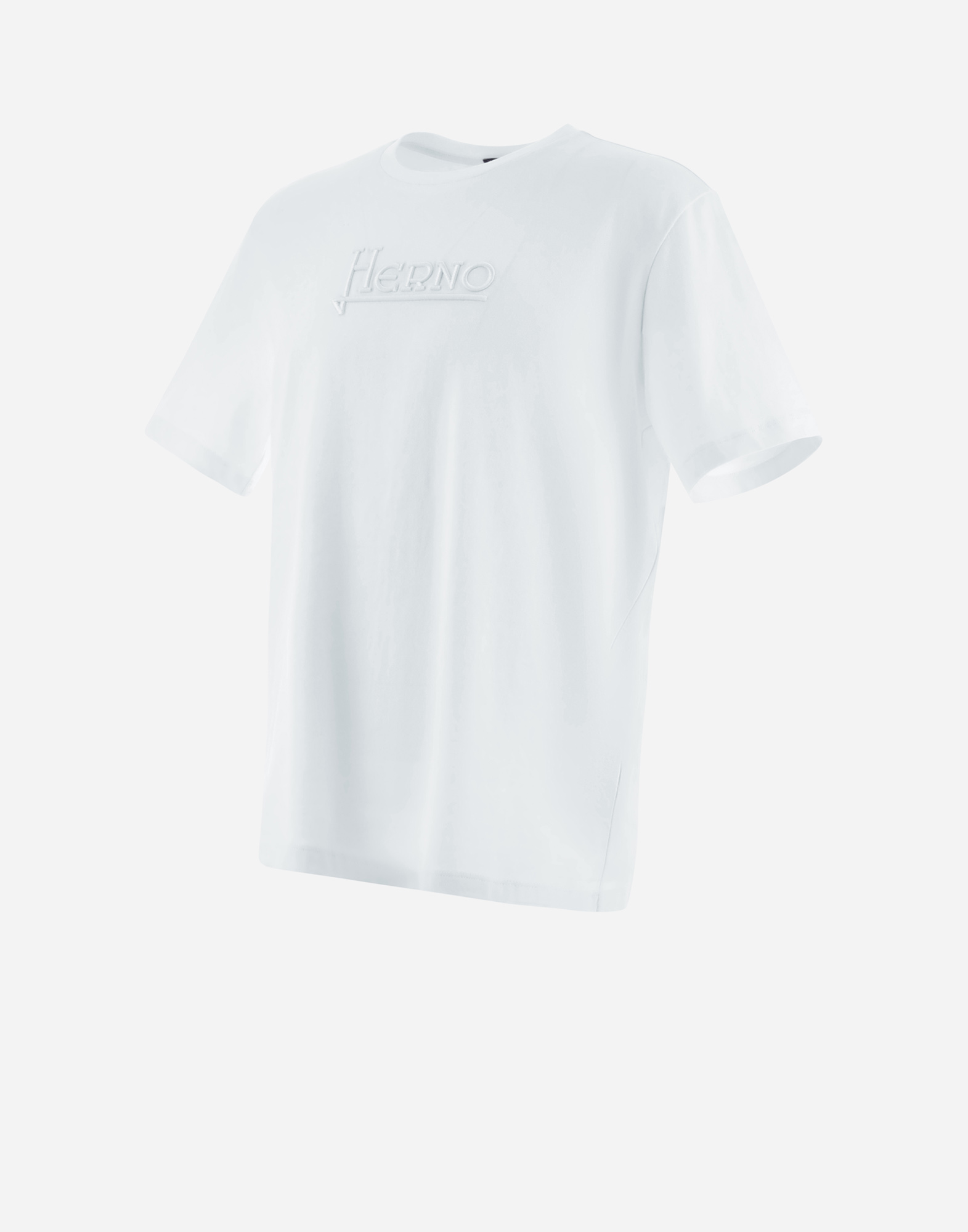 Herno T-shirt In Compact Jersey In White